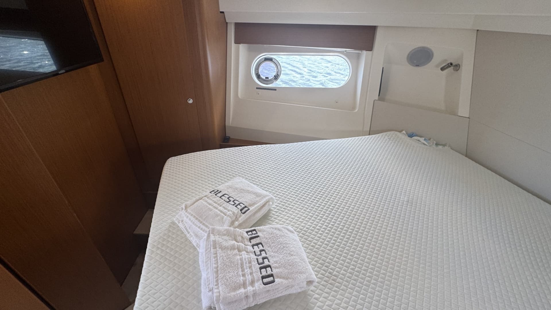 Forward Master Stateroom Featuring Port and Starboard Closets