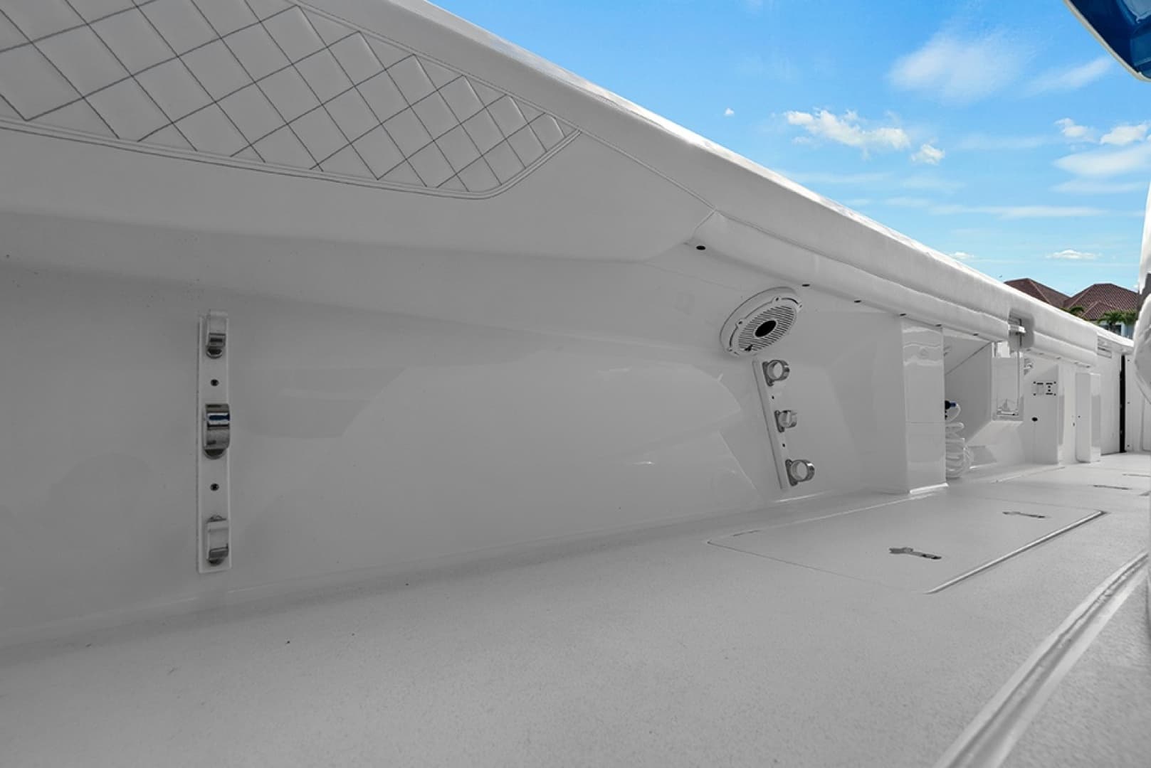 Rod racks under stbd gunwales