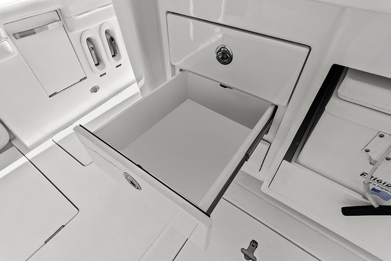 Drawers on aft port summer kitchen