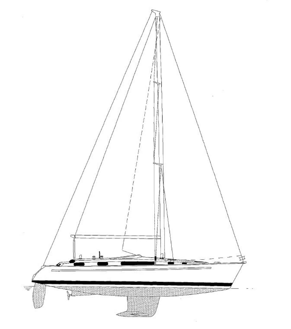 Beneteau 44 Center Cockpit - Sail Plan