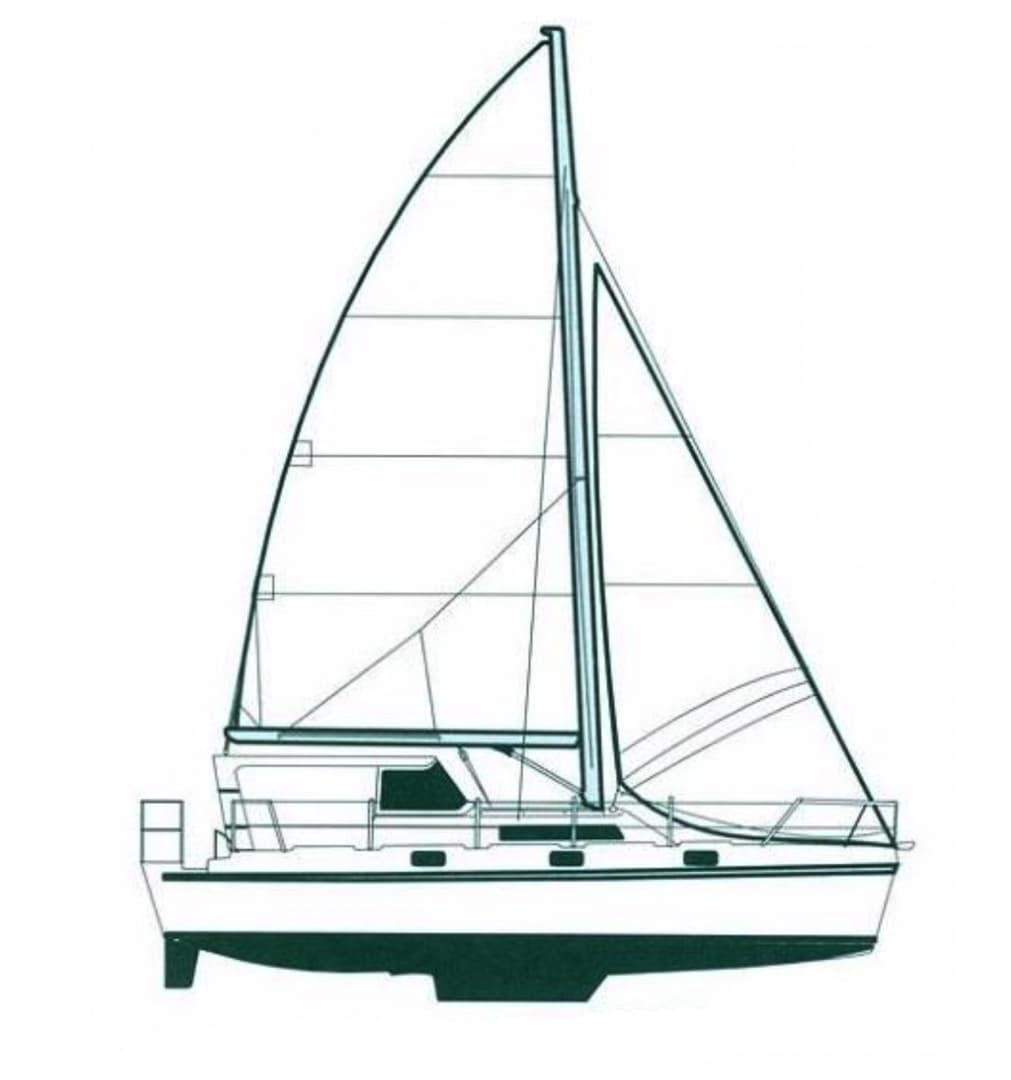 48 1998 EndeavourCat 36 Hull Profile
