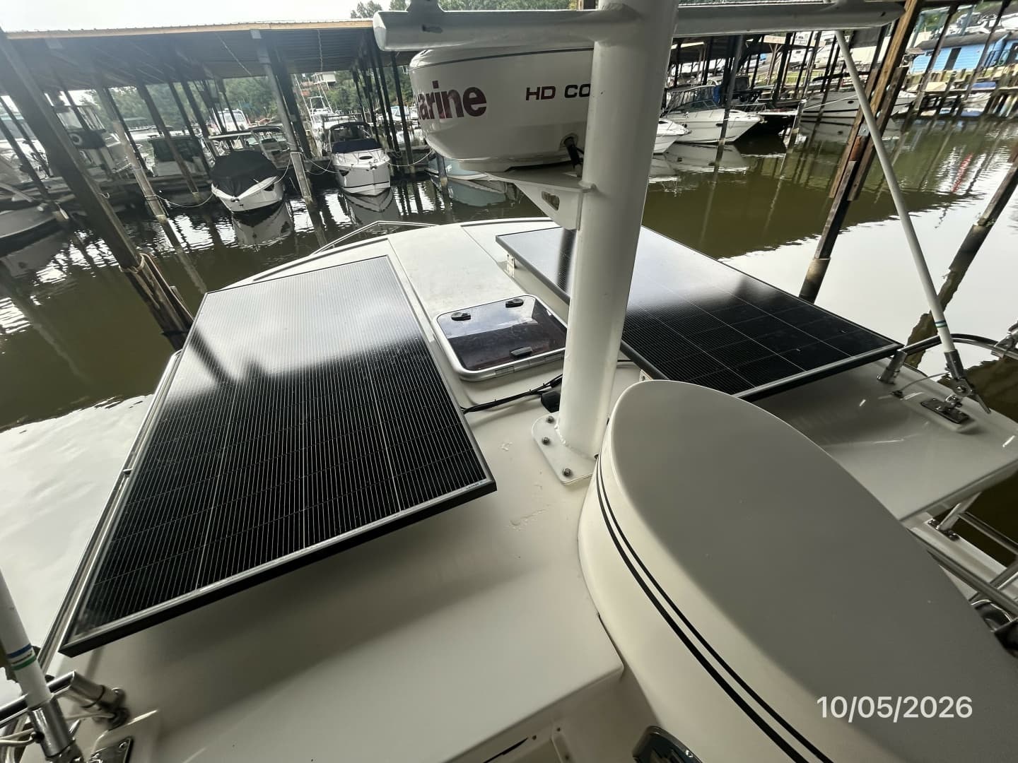34' Nordic Tugs solar panels