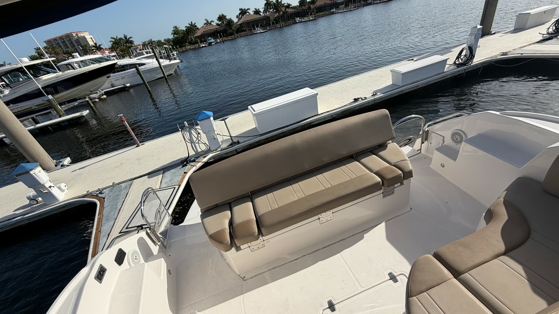 Cockpit Seating Area with Waterfront View