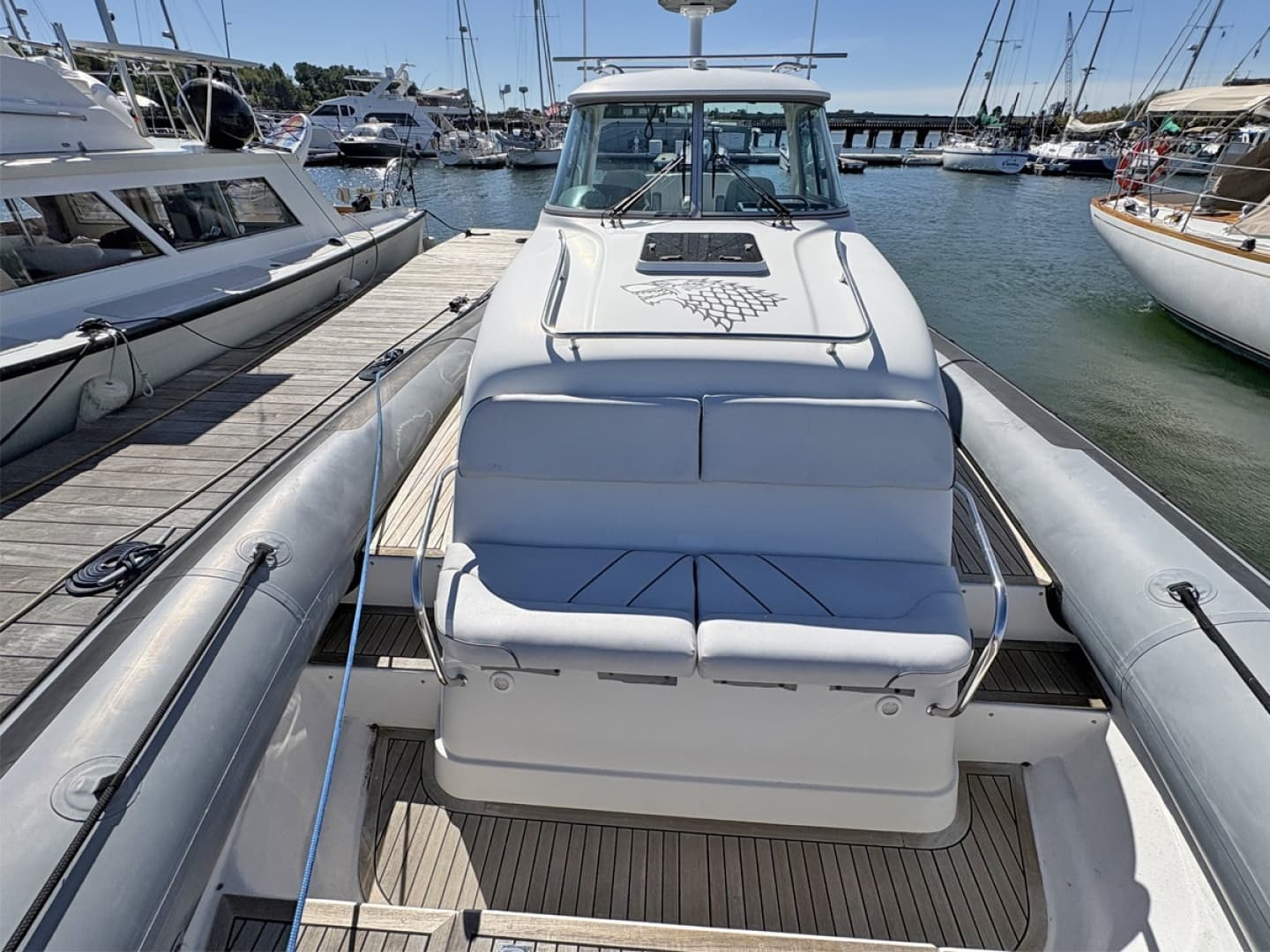 Looking Aft from Foredeck