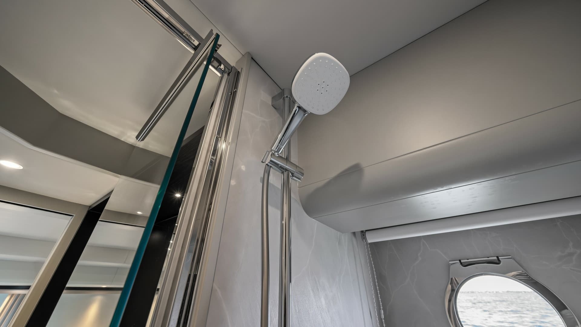 Luxury Bathroom Shower with Ocean View