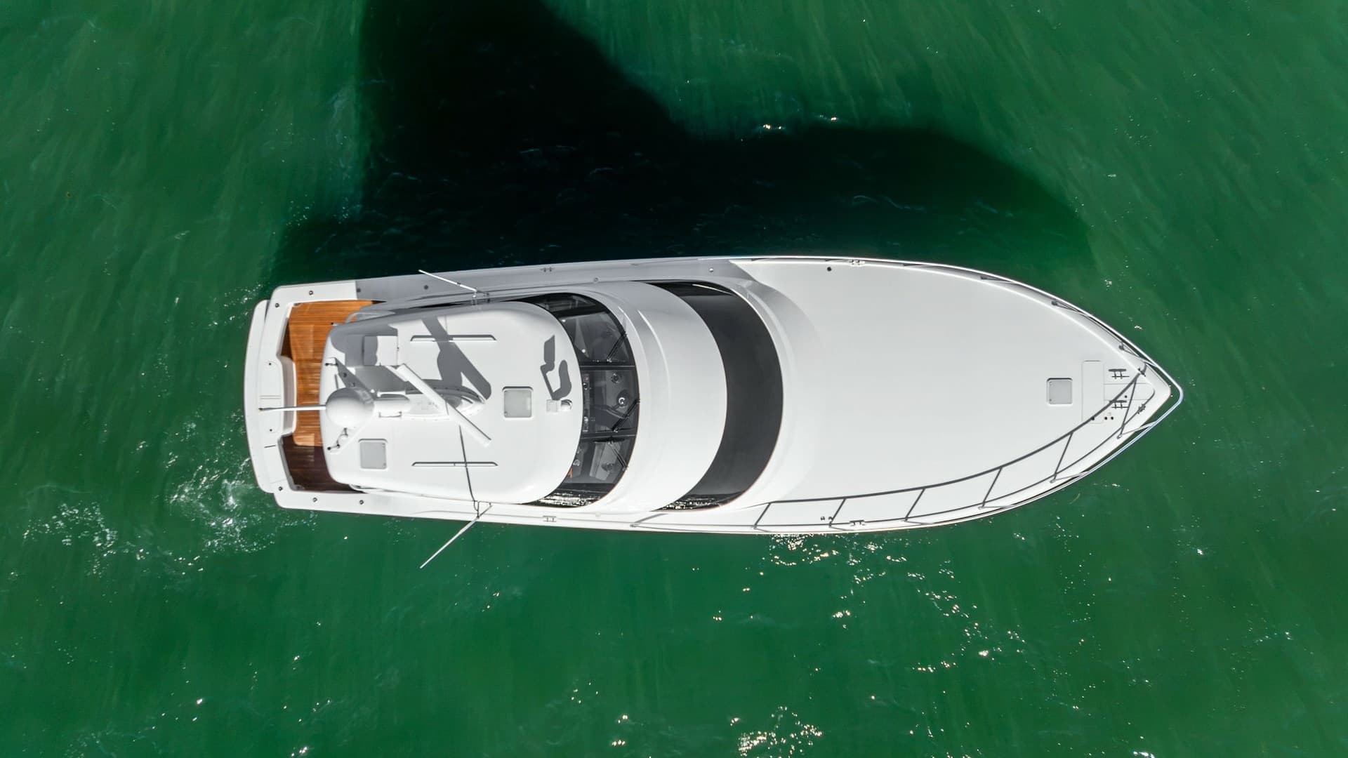 Aerial View of Viking 62 Enclosed Bridge
