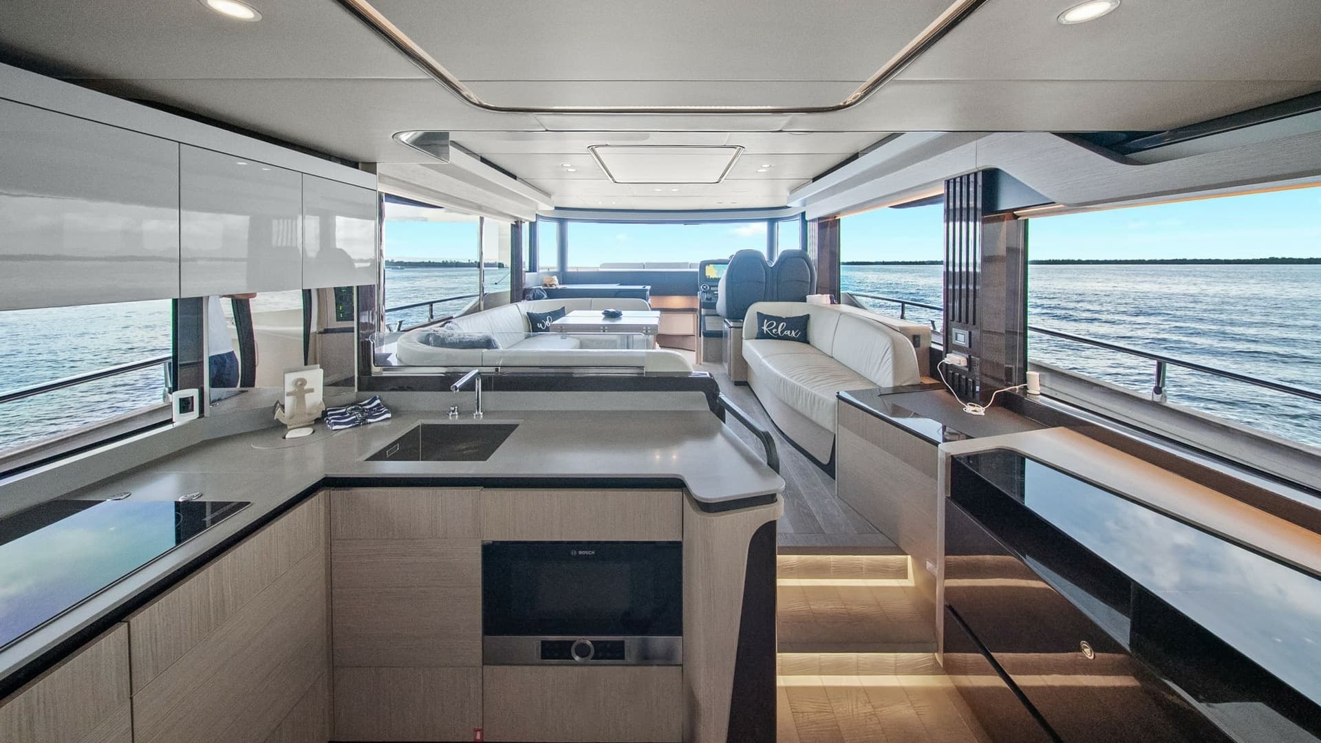 Open-Plan Galley and Salon
