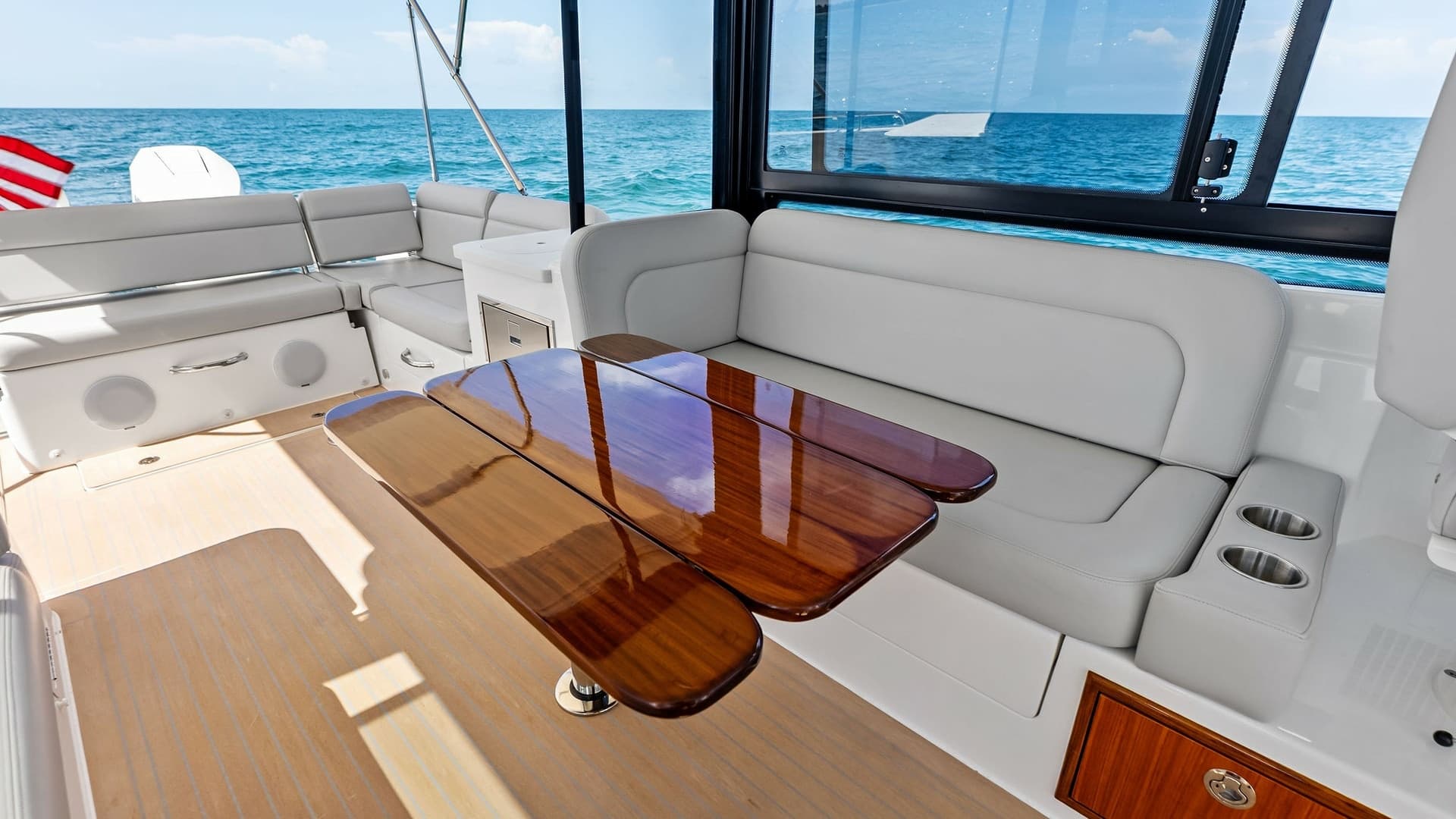 Cockpit Lounge with Teak Table