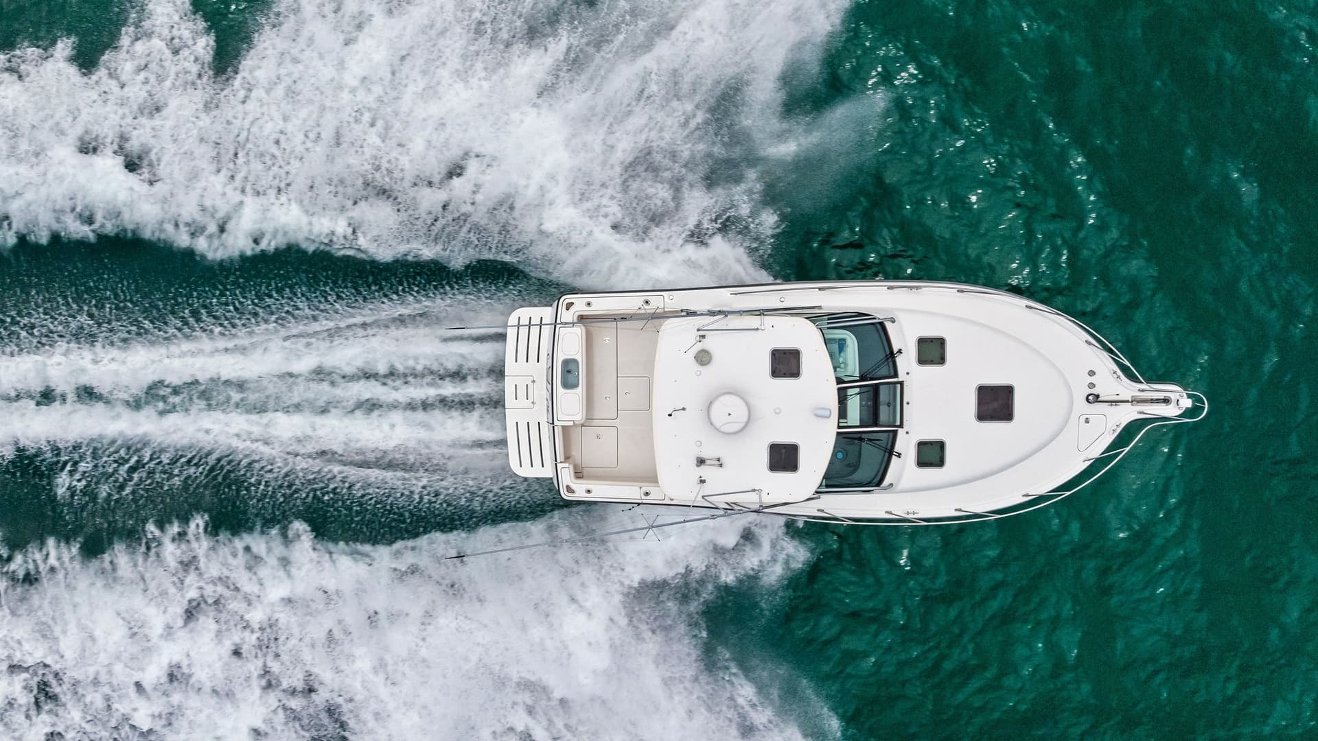 Aerial View of Tiara 32 Open