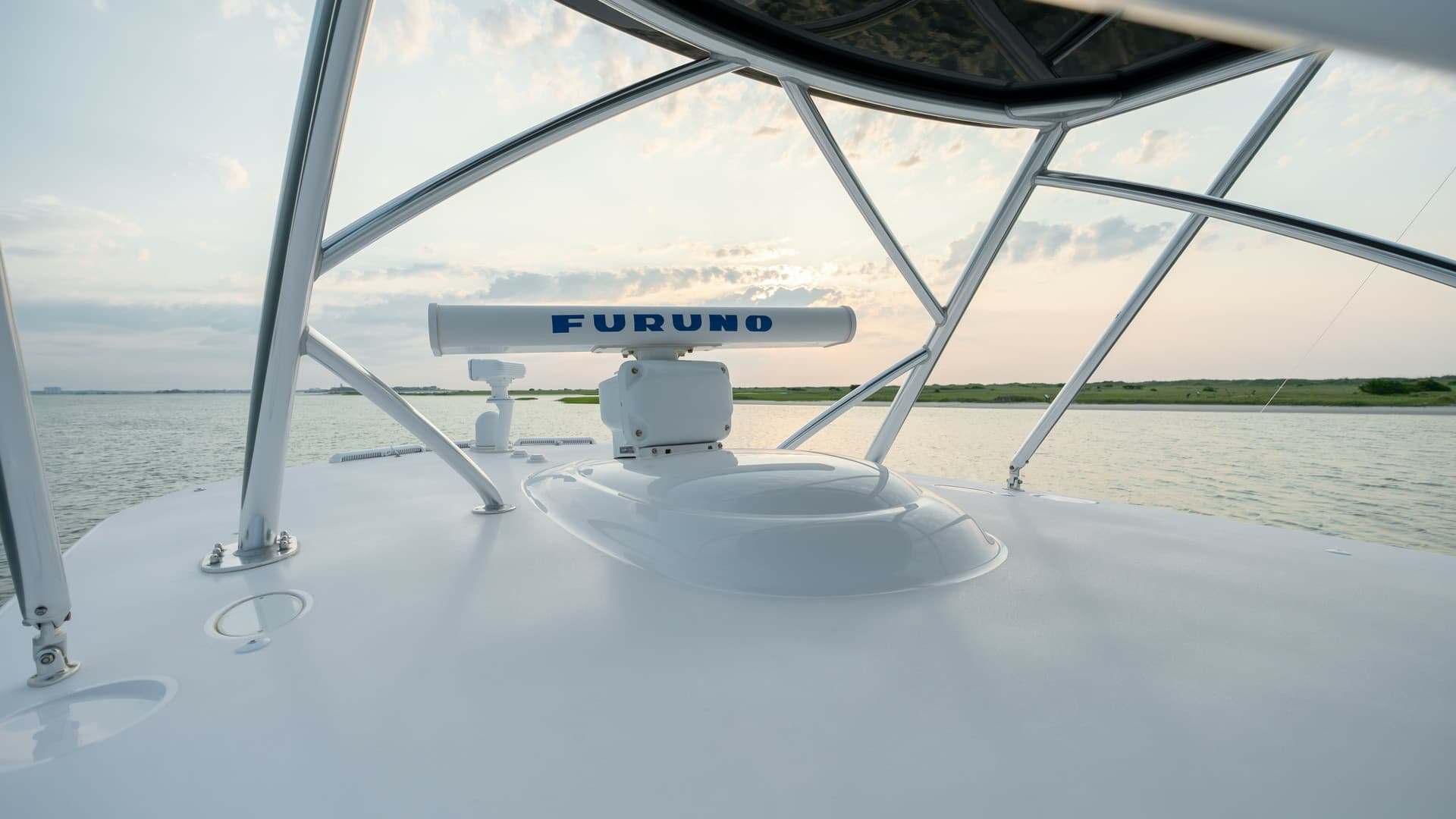 Helm Radar and Hardtop View