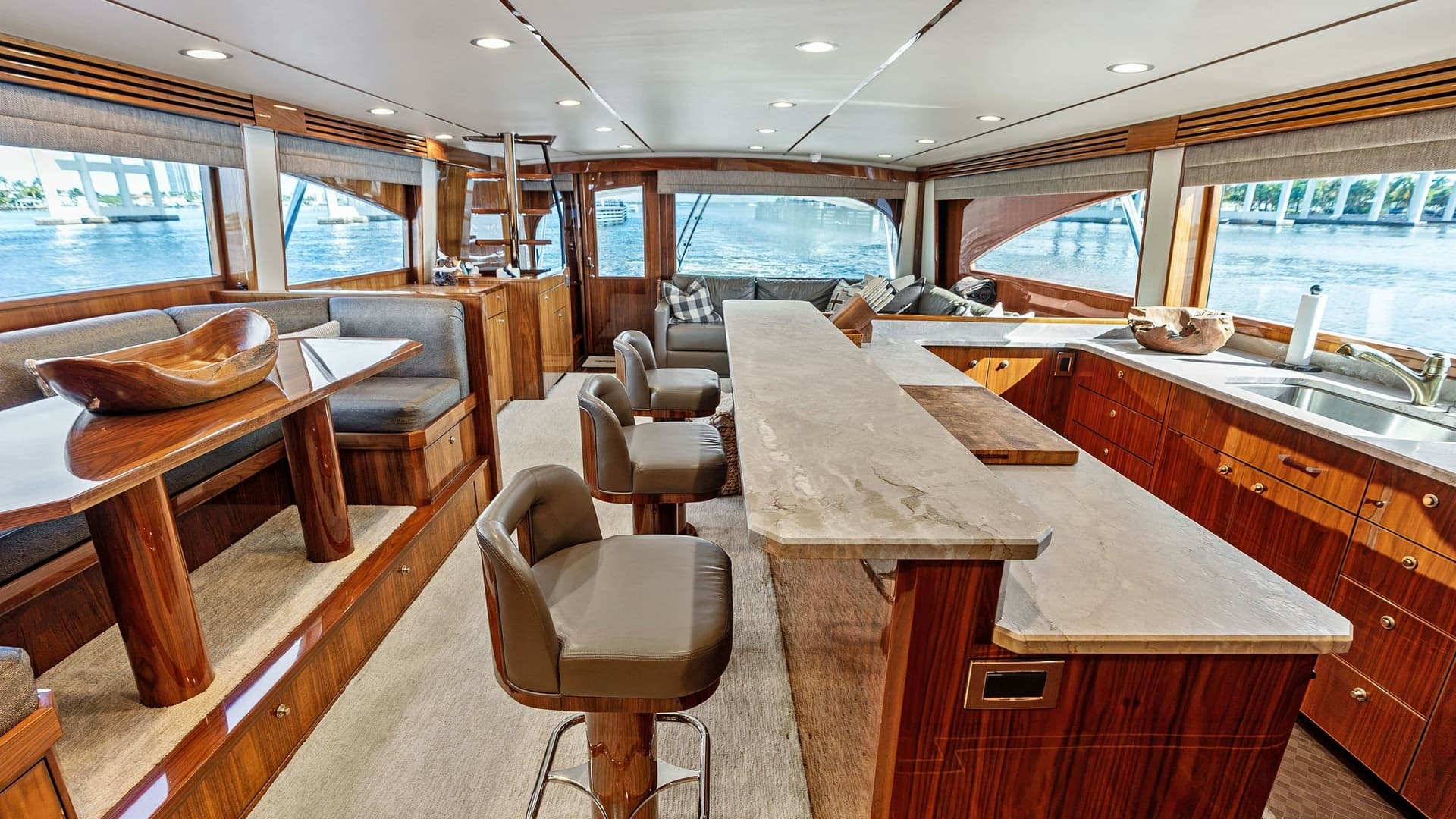 Spacious Salon with Bar Seating