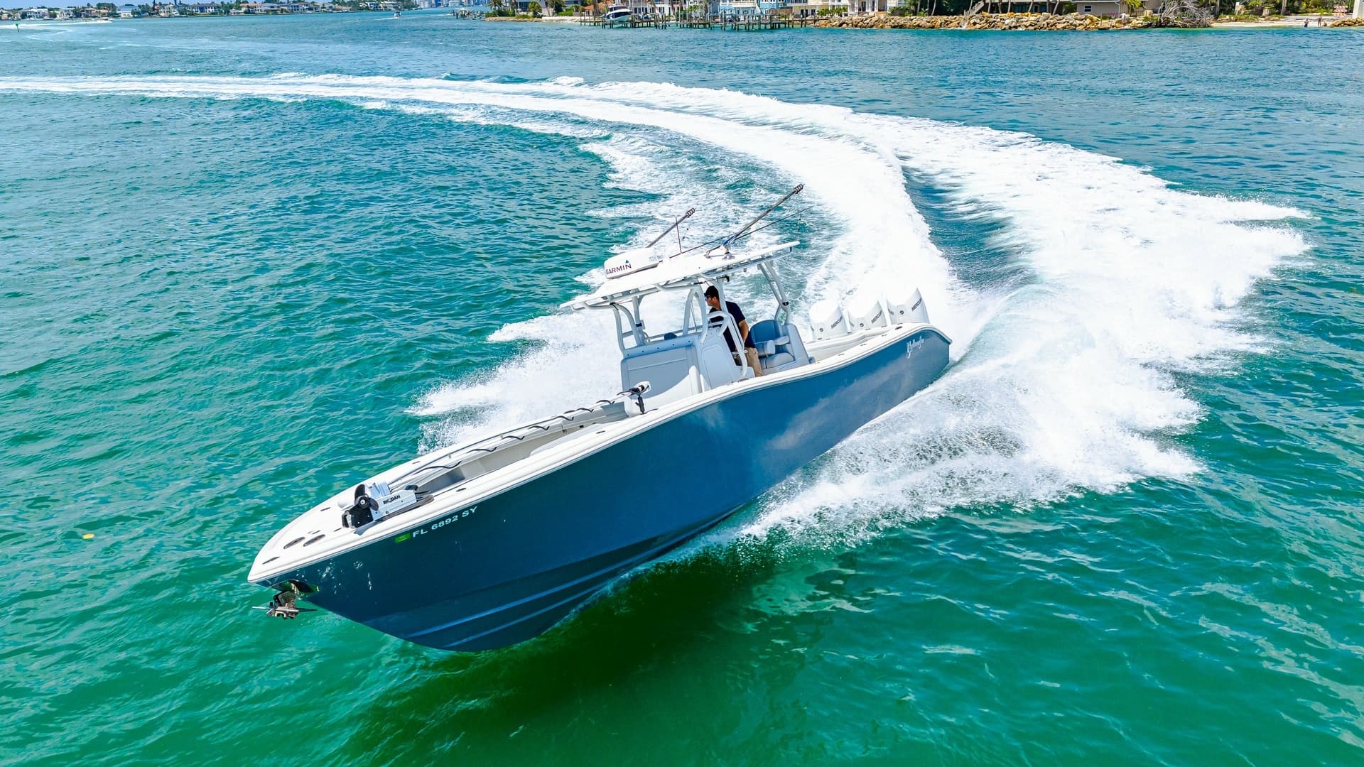 Aerial View of 36 Offshore Cruising