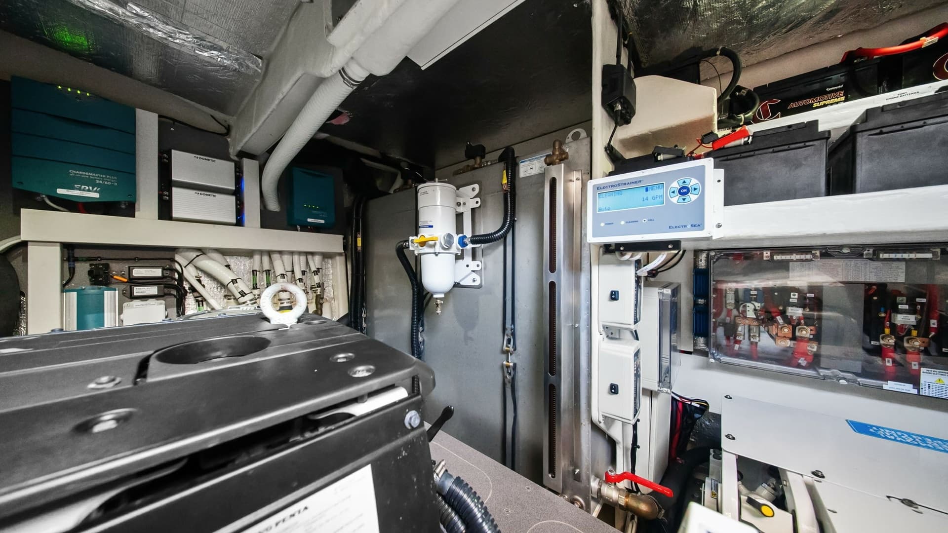 Engine Room with Electronics Panel