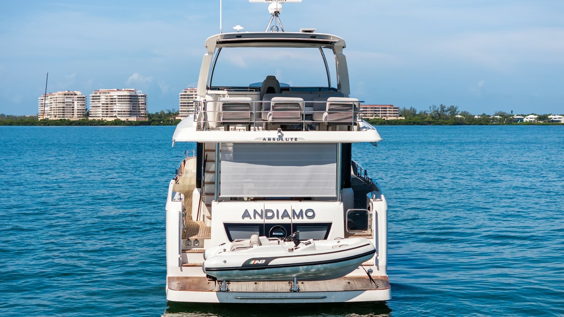 Aft View with Tender and Swim Platform