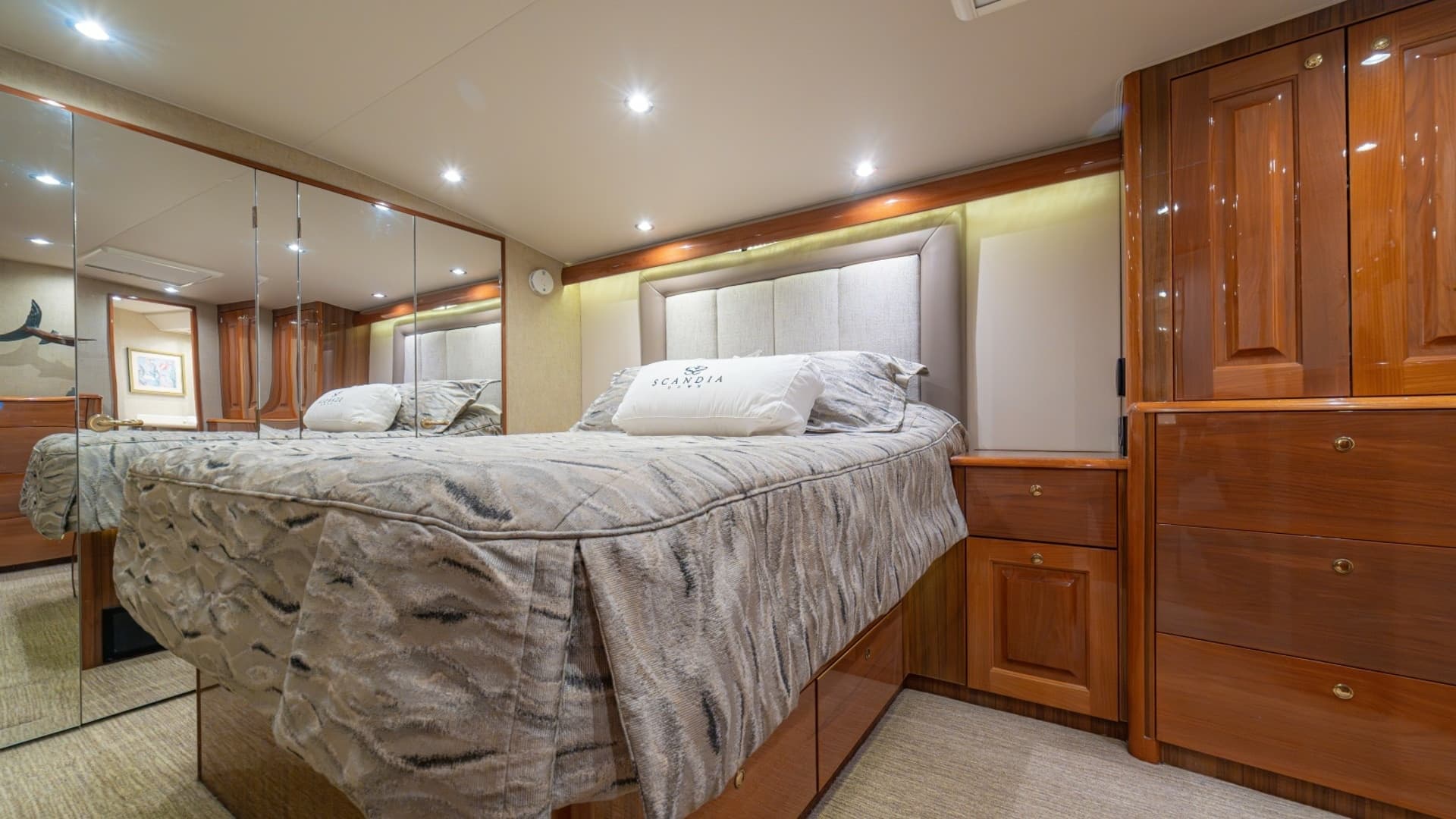 Master Stateroom with Mirrored Closets
