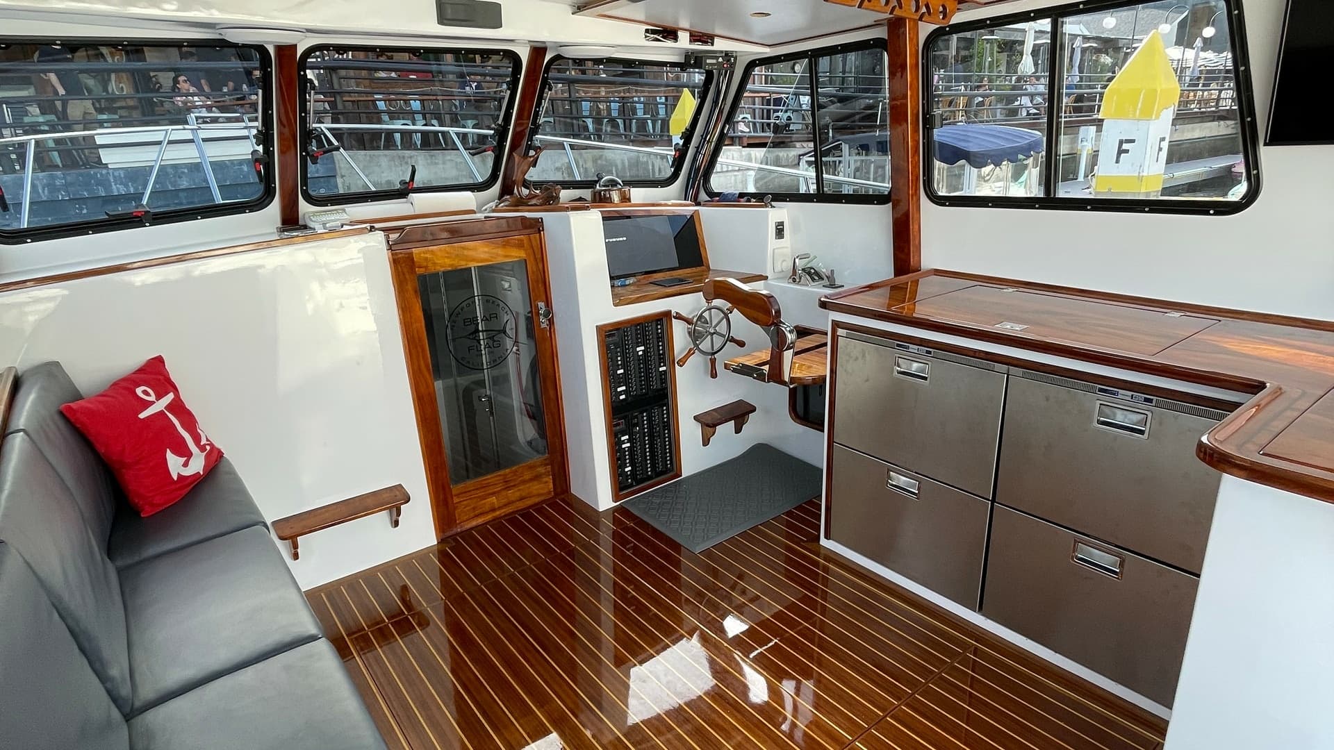 2019 Donelle 35 Flybridge Sportfish "BEAR FLAG 3.0" - Wheelhouse with Helm and Seating Area