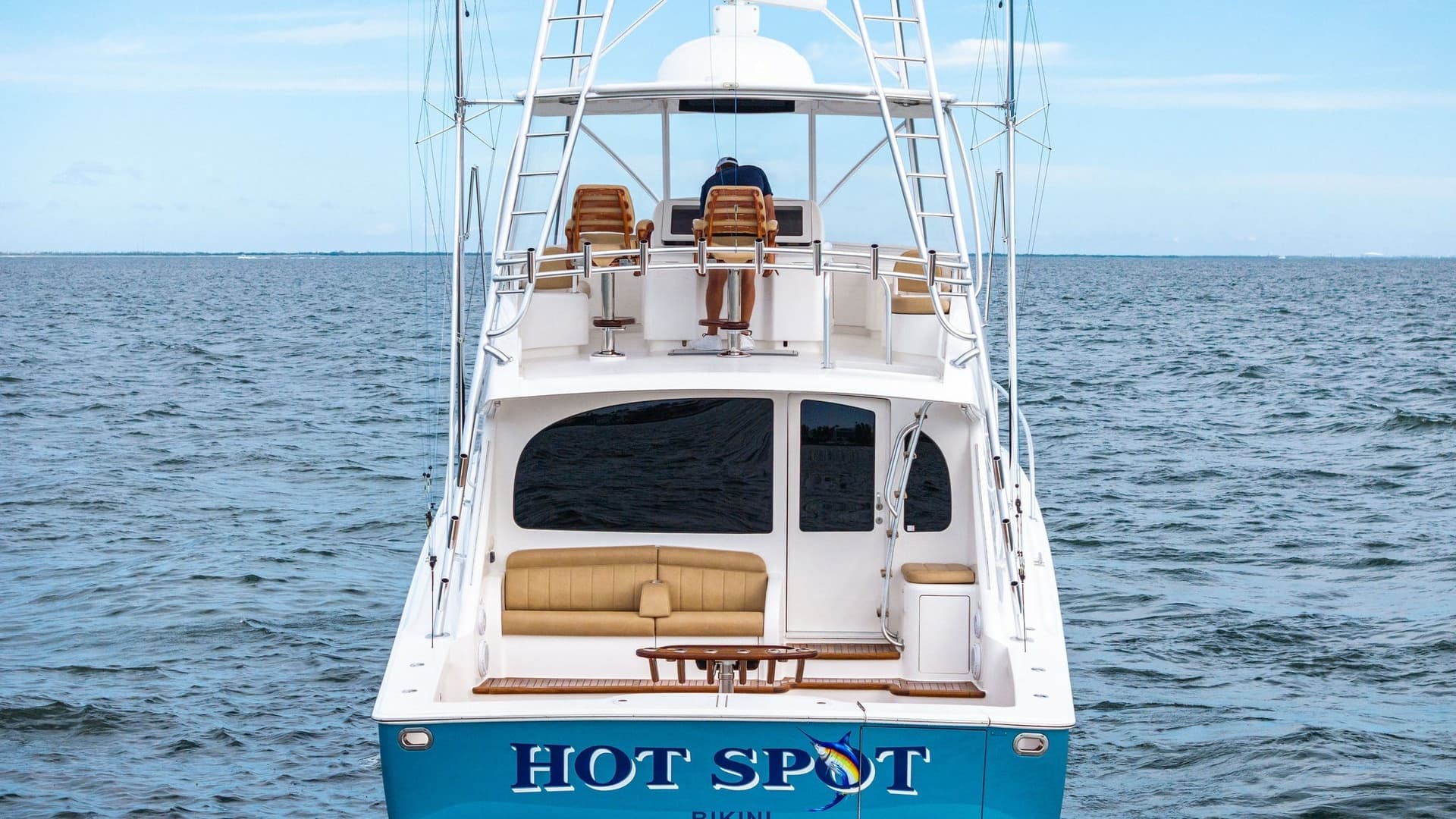 Aft View with Flybridge Seating