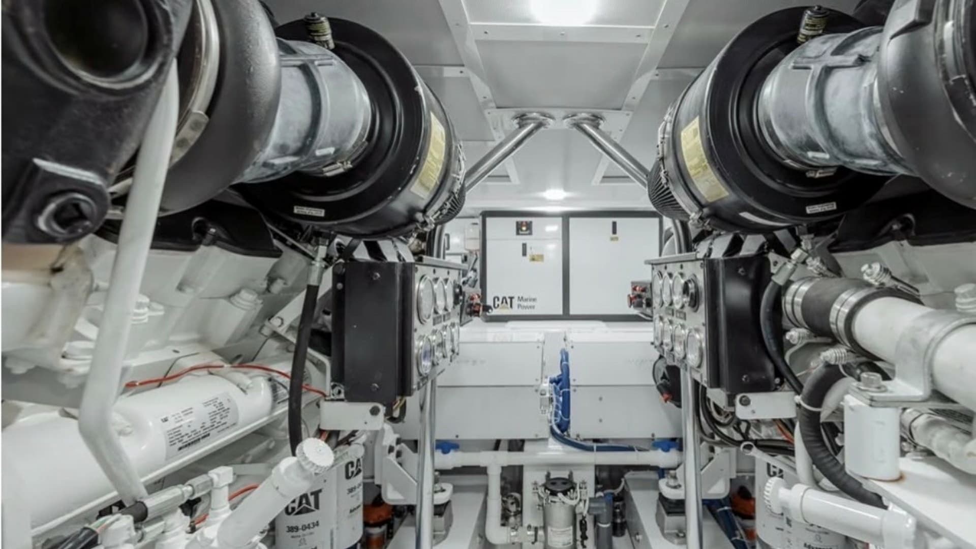 Engine Room with Twin CAT Engines