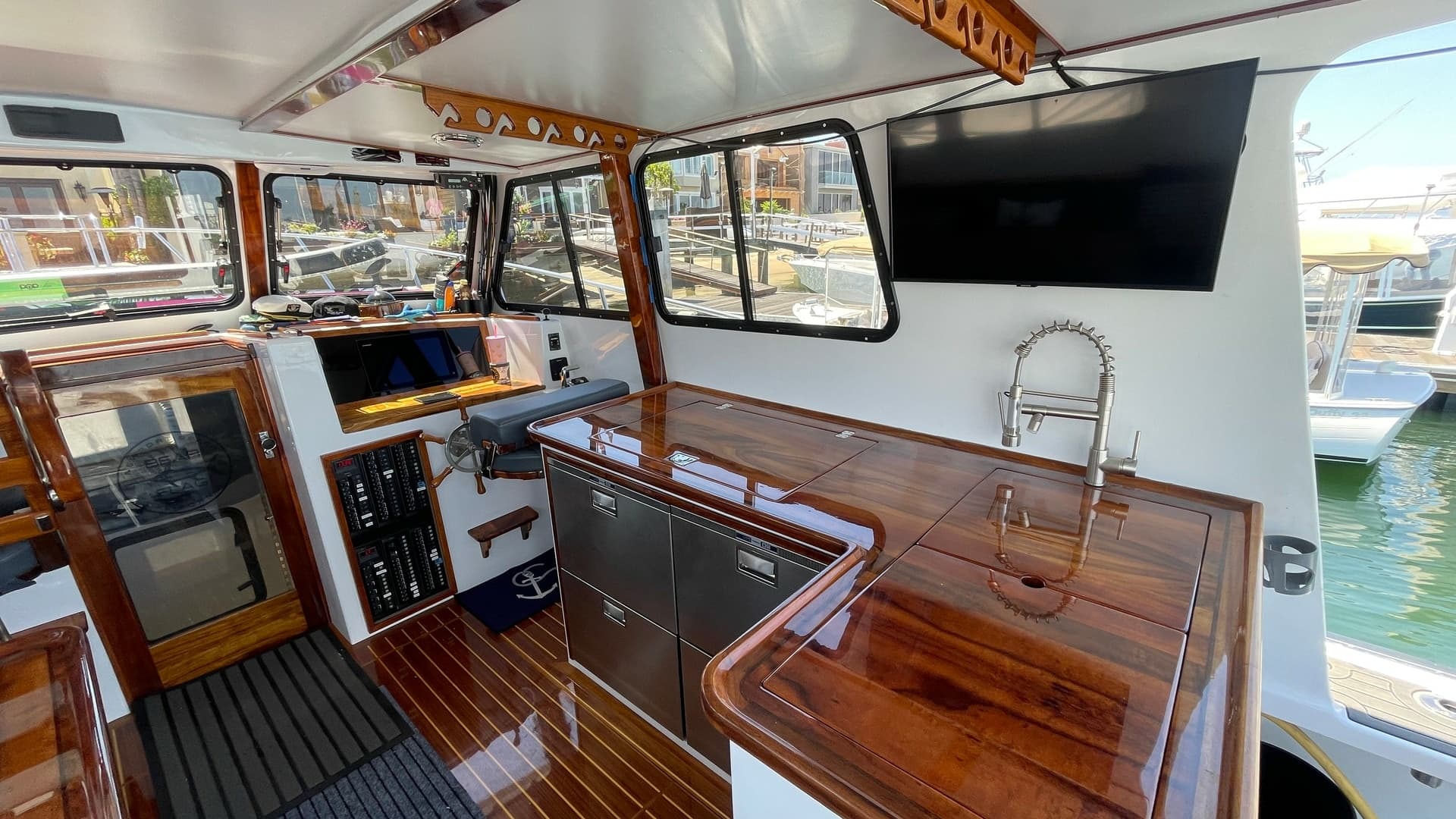 Galley and Helm Station Interior