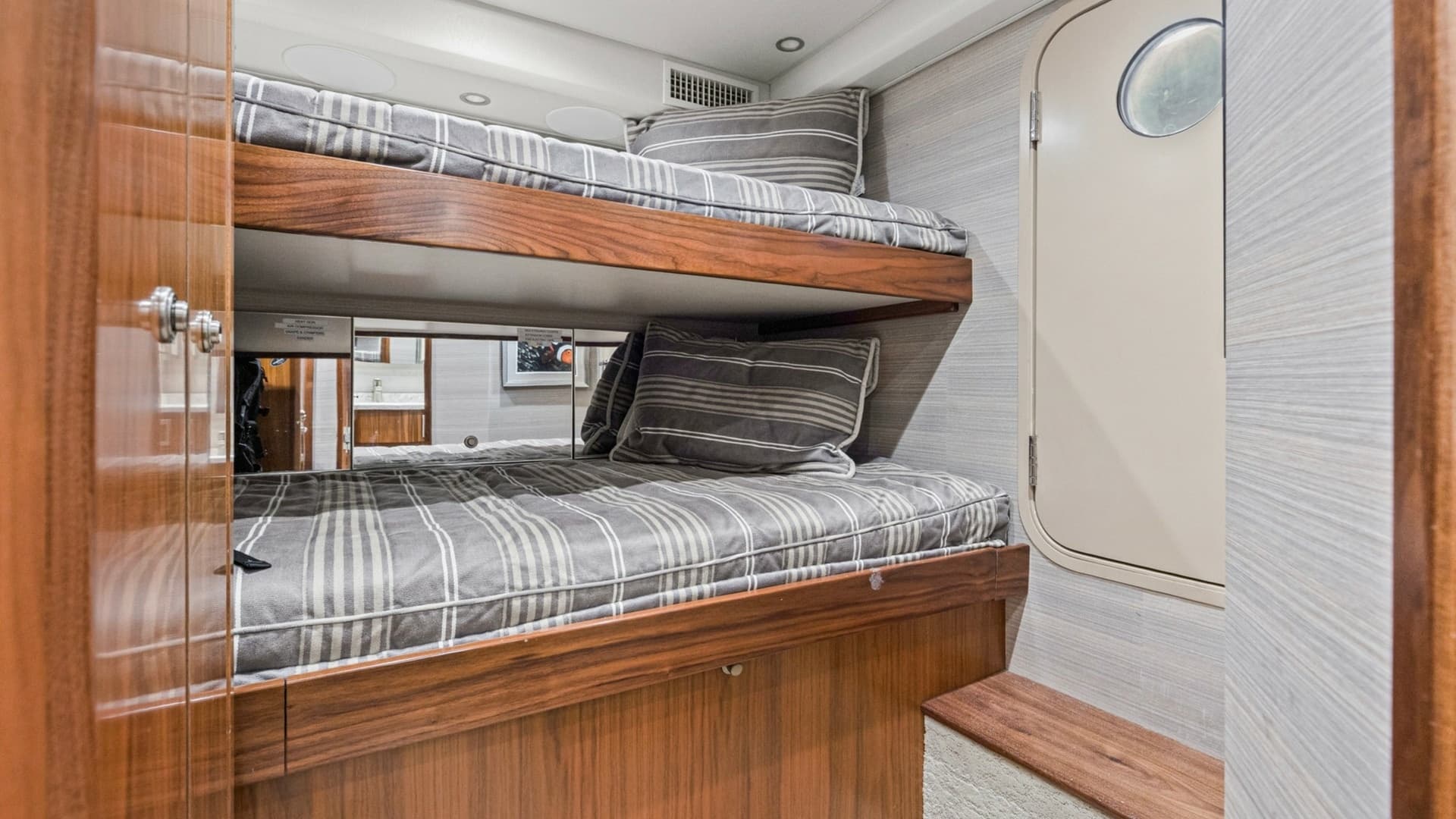2020 68 Viking Convertible Gunpowder Crew Stateroom