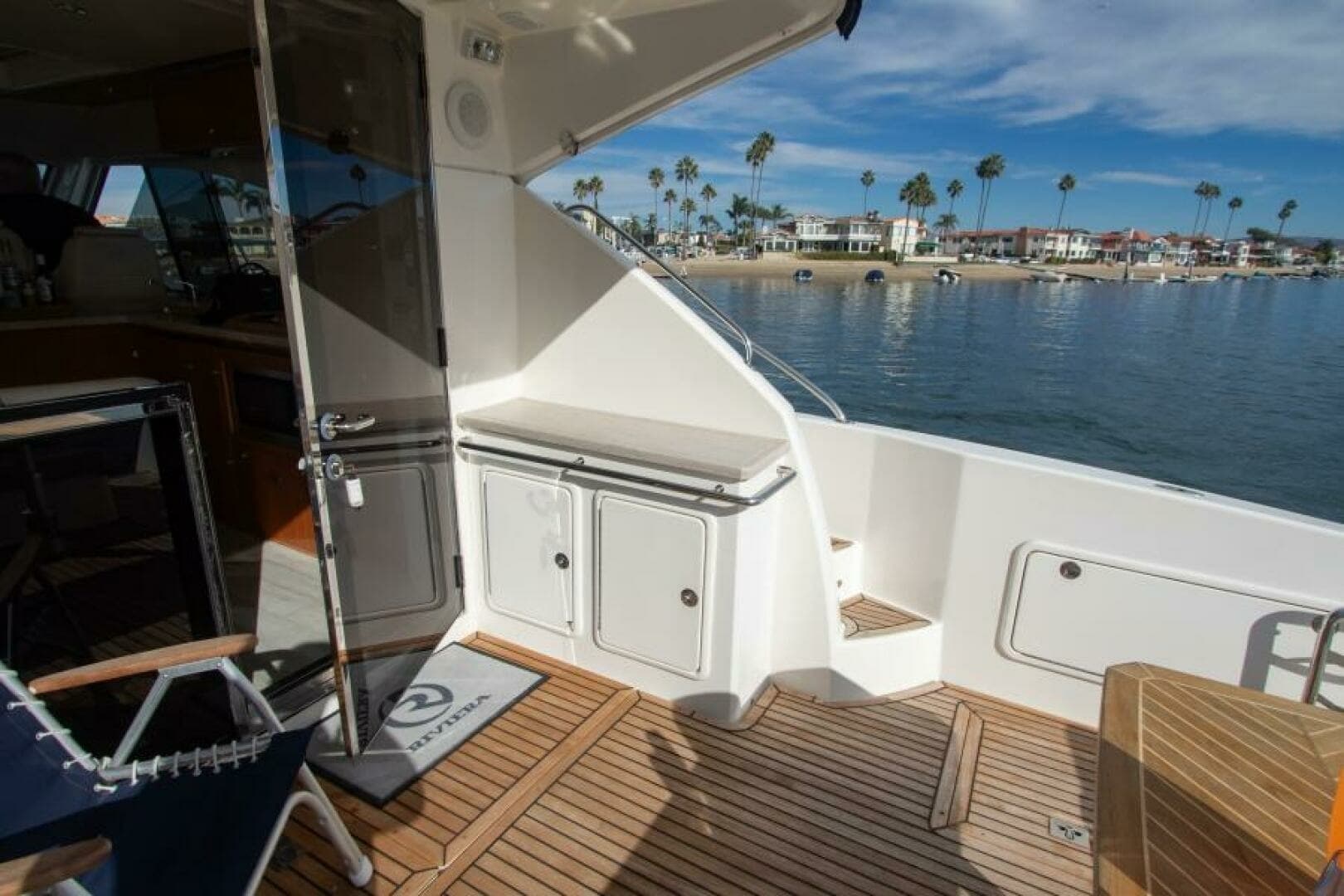 2012 Riviera 50 Sport Yacht - "CONTESSA": Aft Deck with Teak Flooring