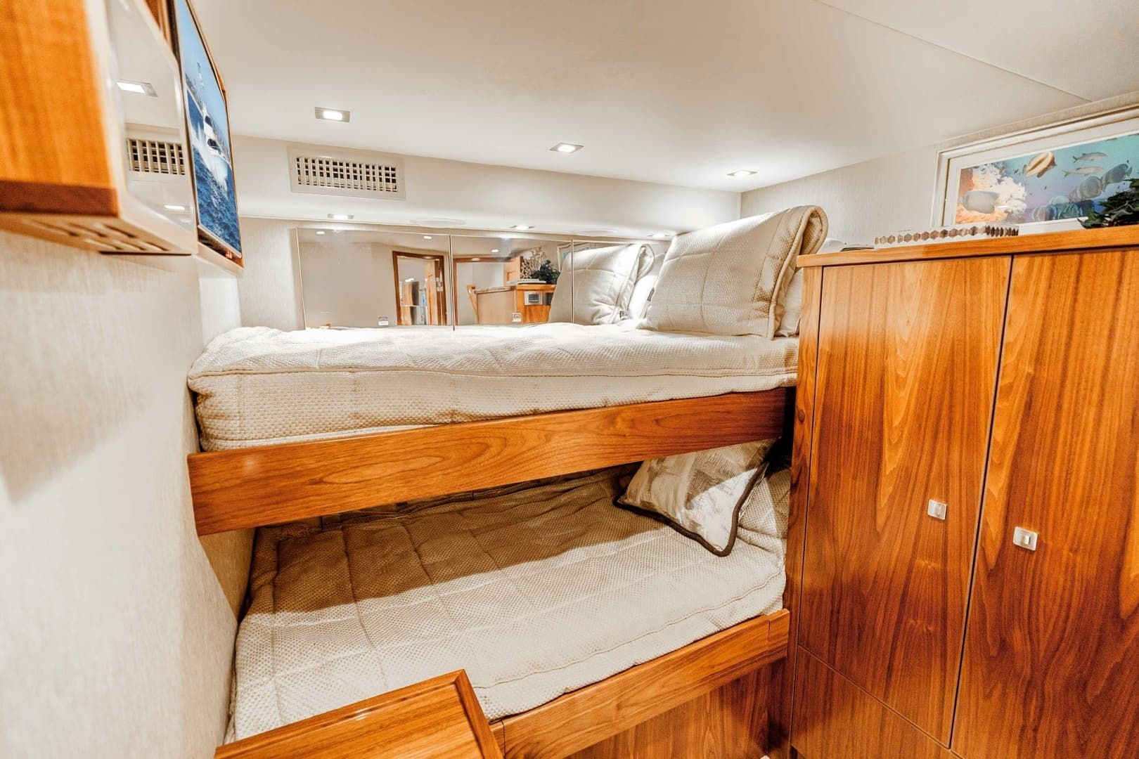 2018 Viking 72 Convertible "50 Caliber" - Guest Stateroom with Bunk Beds
