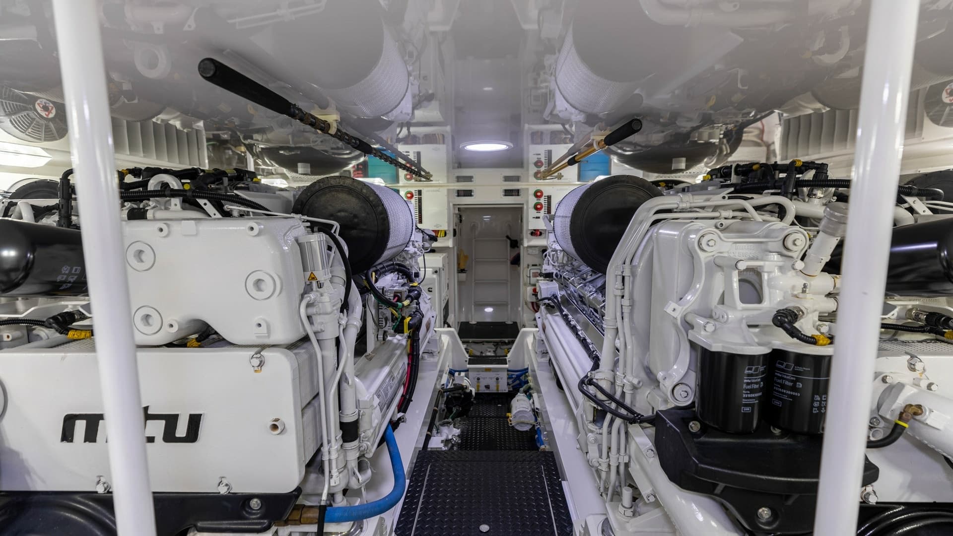 Engine Room with Twin MTU Engines