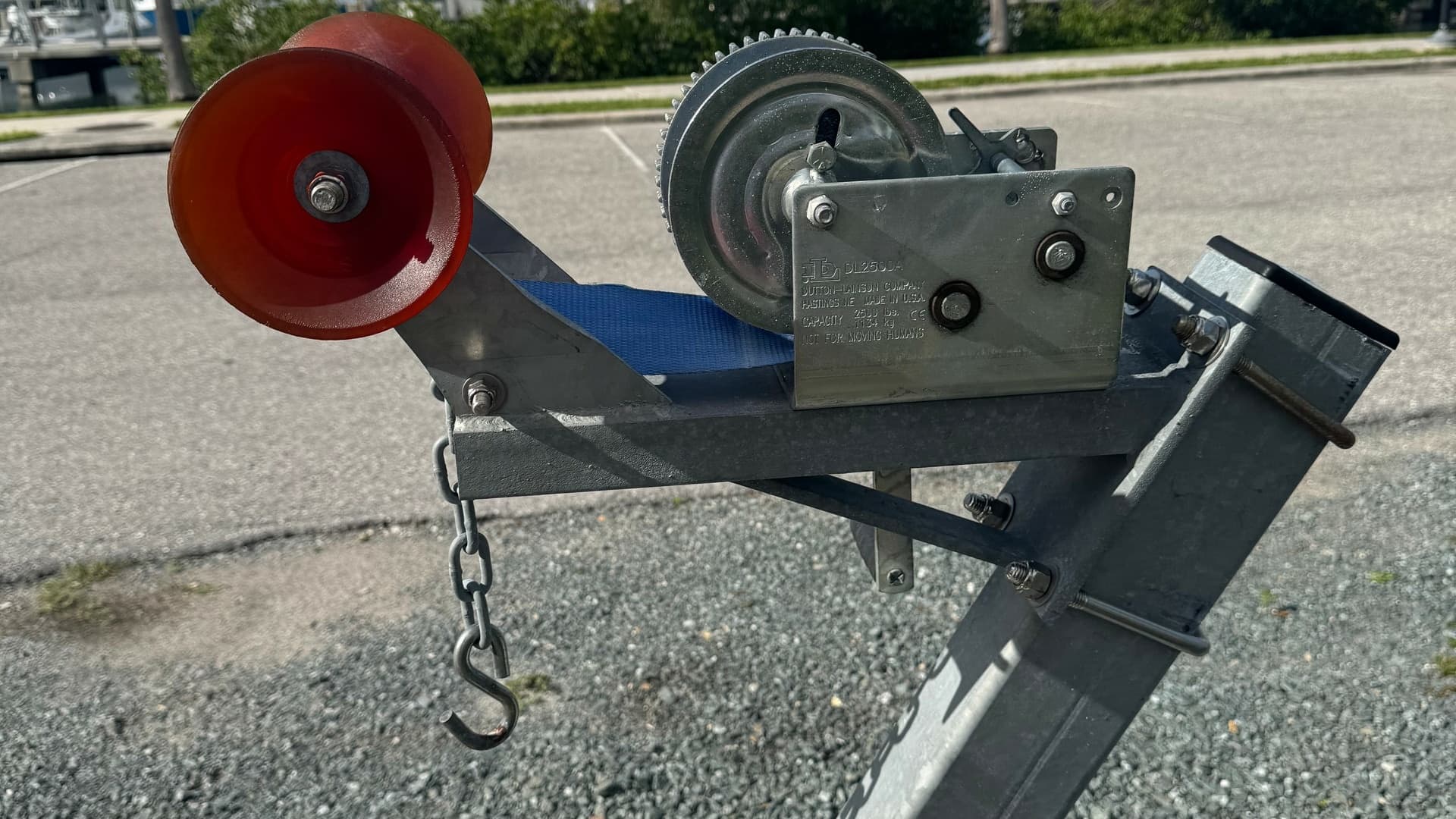 Trailer Winch and Roller Assembly