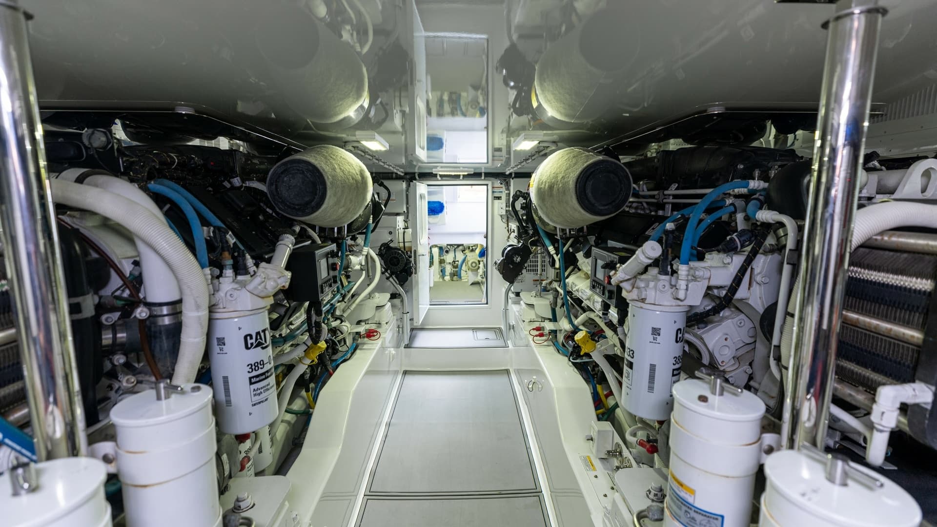 2021 65 Hatteras GT On the DL Engine Room (1)