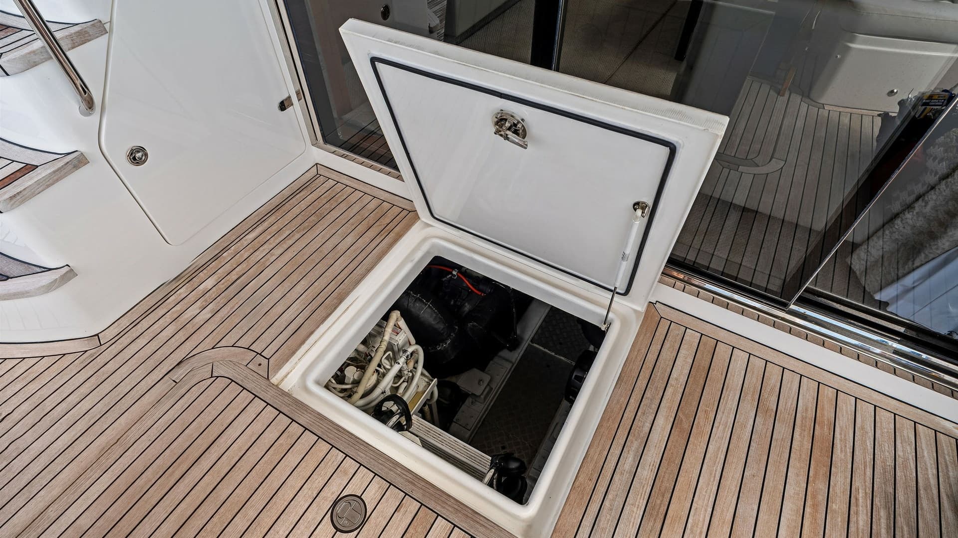 Engine Access Hatch on Deck