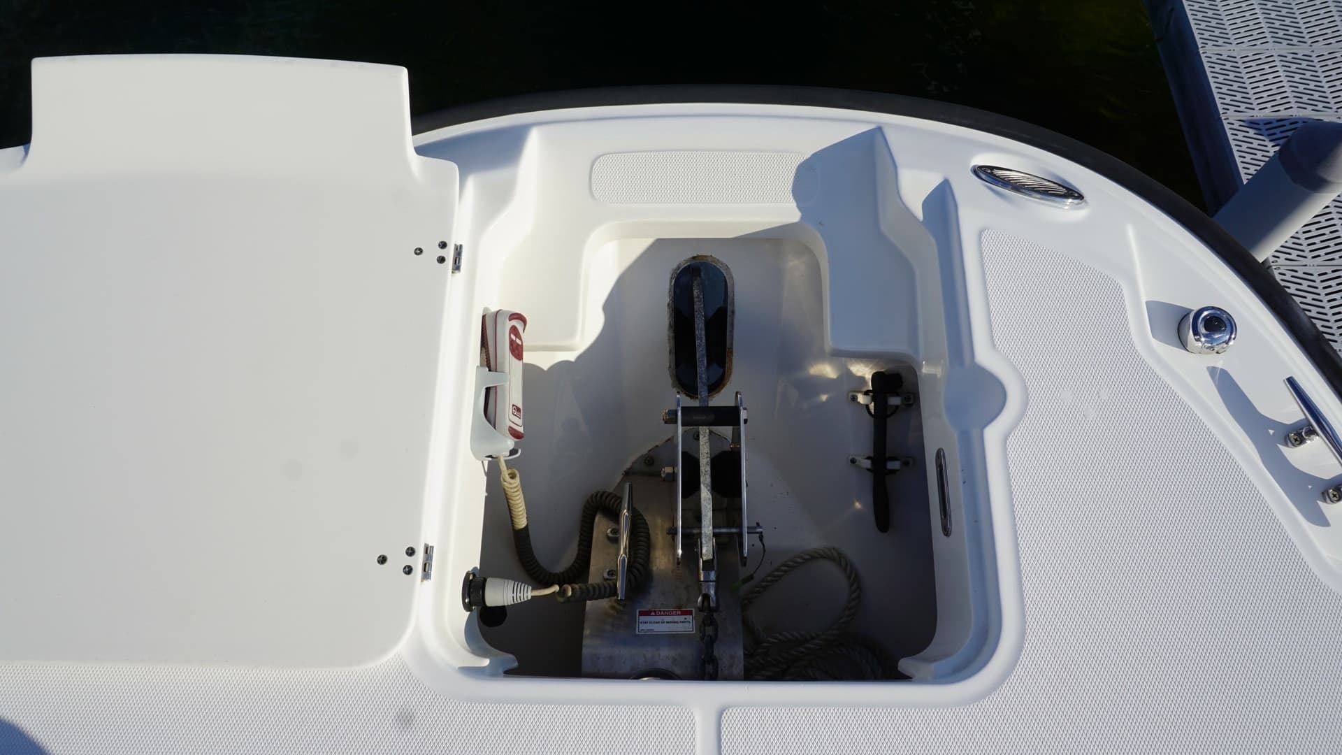 Anchor Locker with Hatch Open