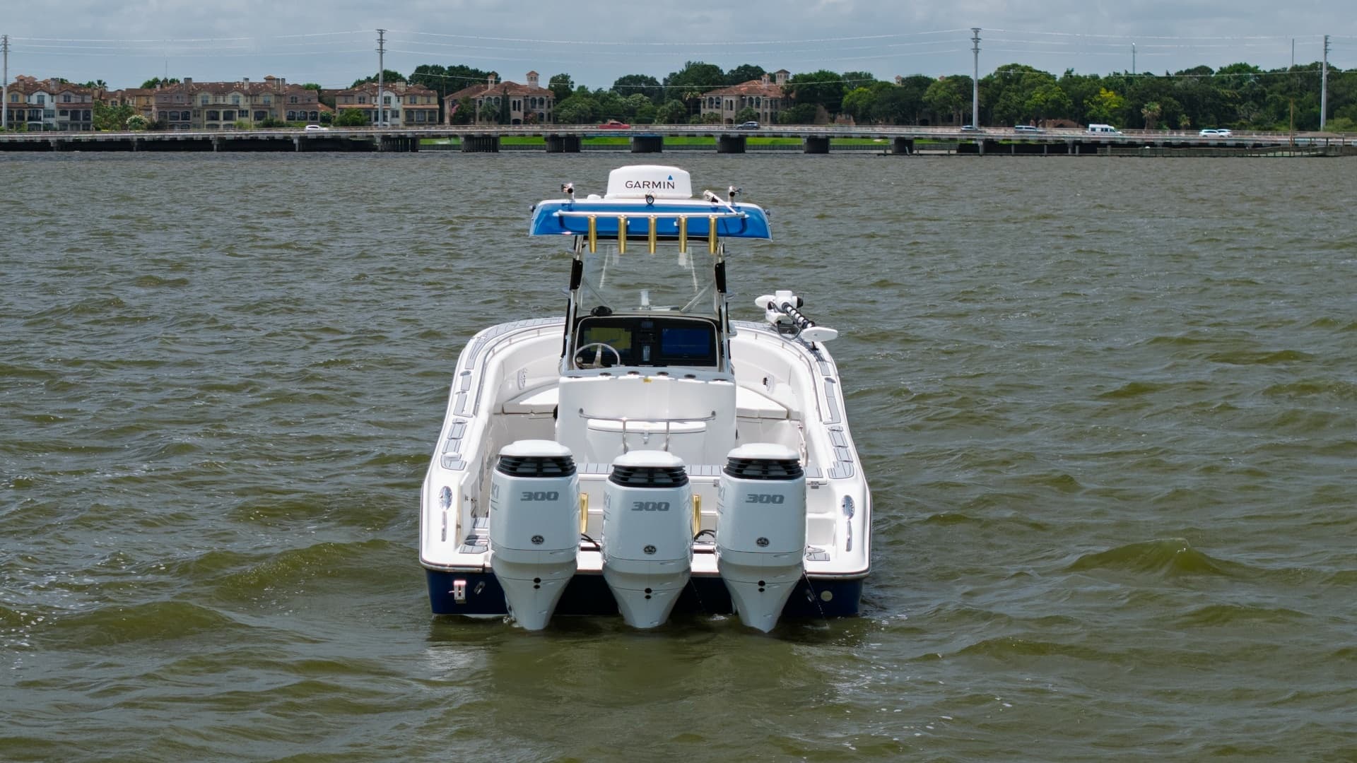 Aft View with Triple Outboards