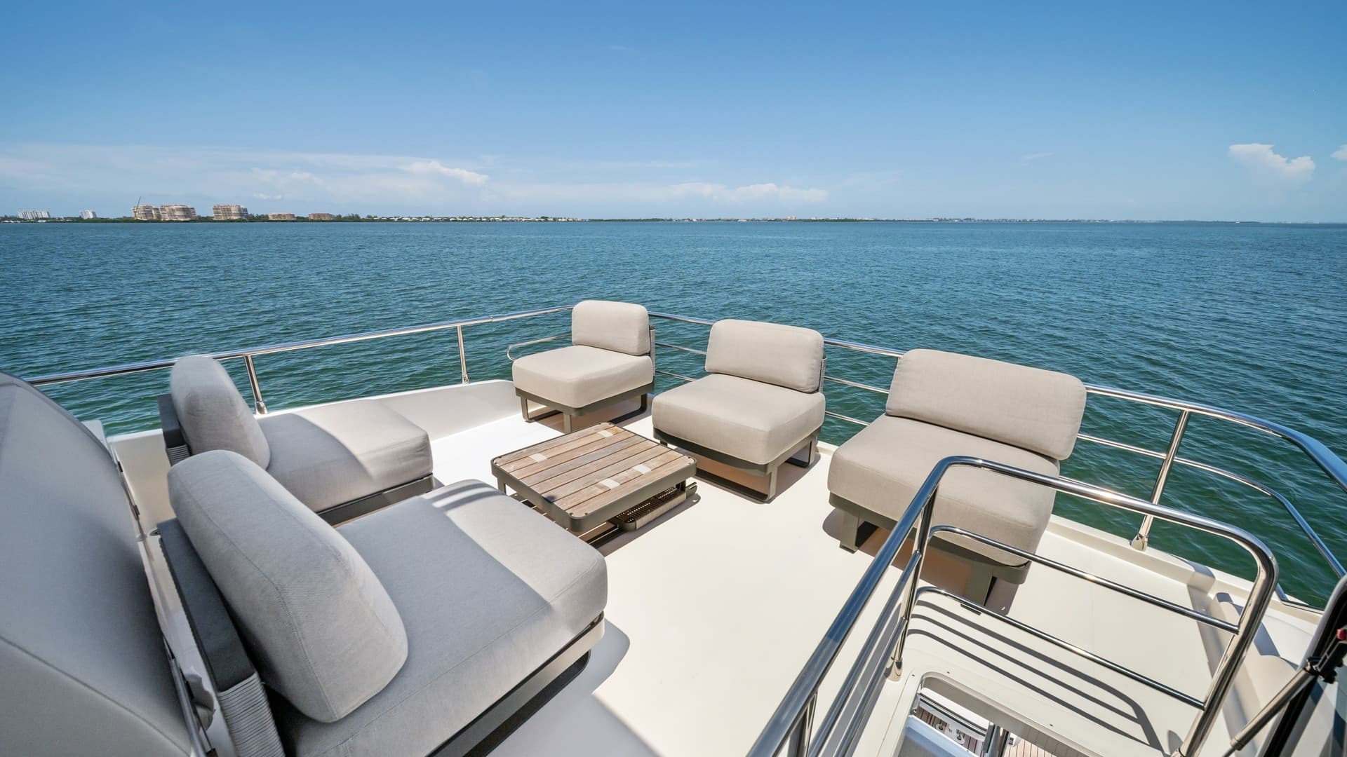 Spacious Flybridge Lounge Area