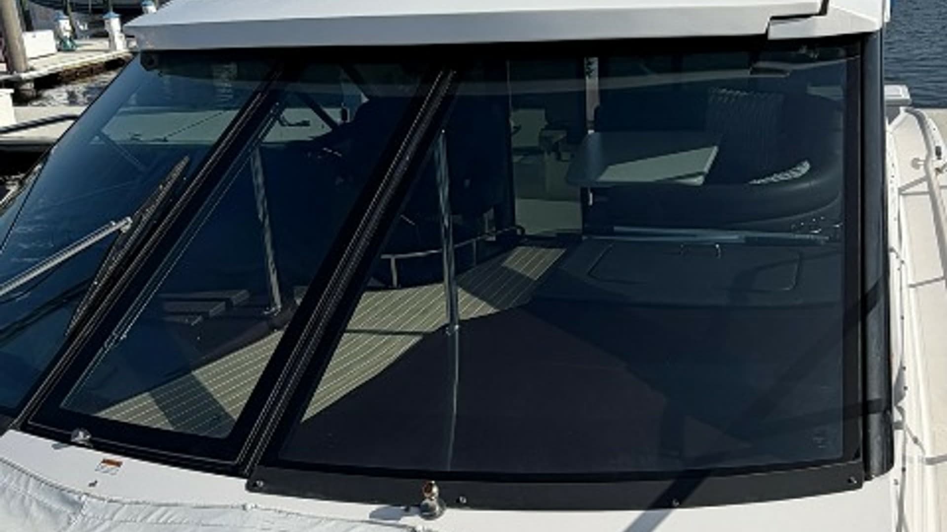 Helm Windshield and Hardtop View