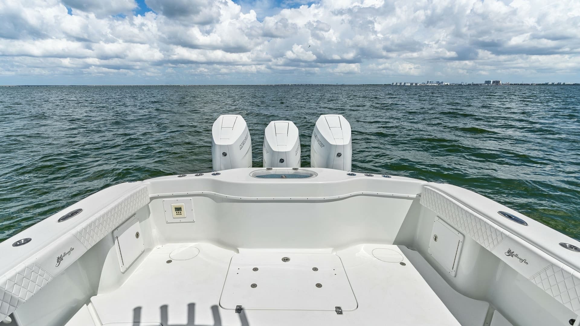 Spacious Aft Deck with Triple Engines