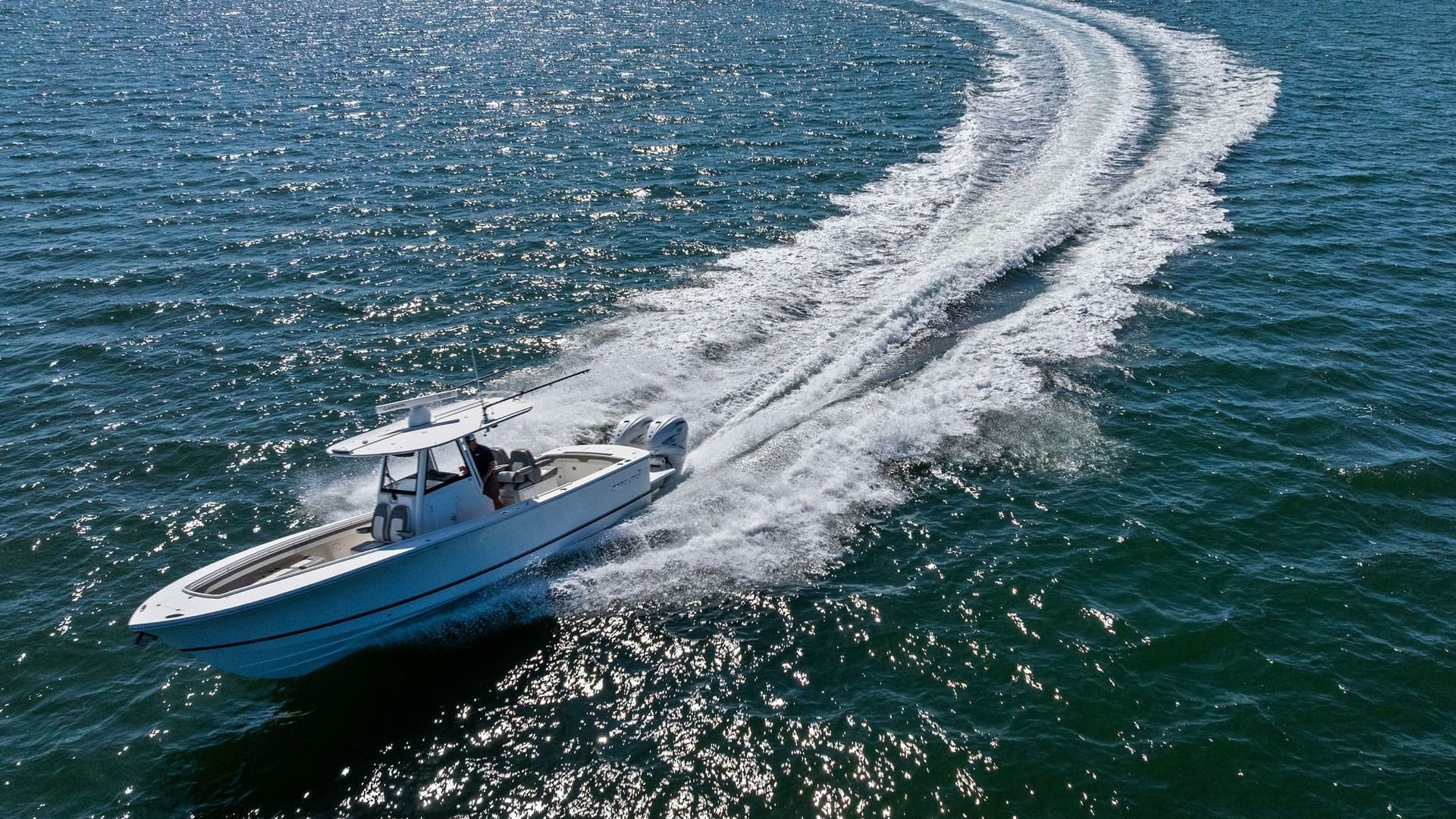 Aerial View of Regulator 31 in Motion
