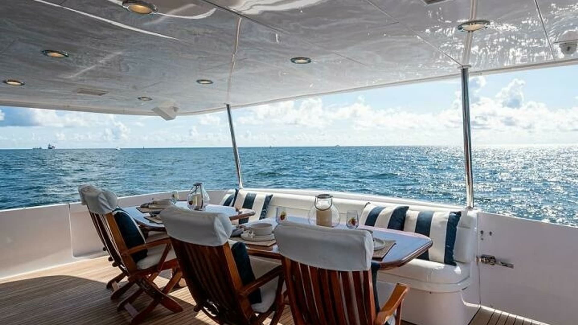 Aft Deck Dining Area
