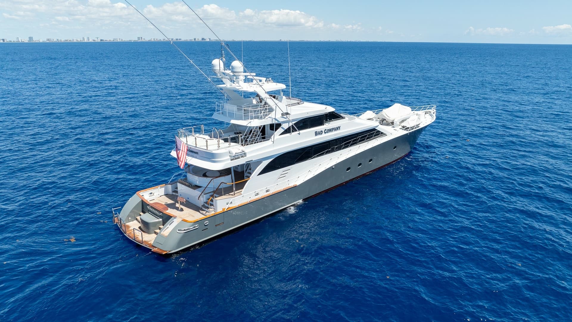 1998 Trinity Yachts 144 Sport Fisherman - BAD COMPANY Aerial View of Sport Fisherman