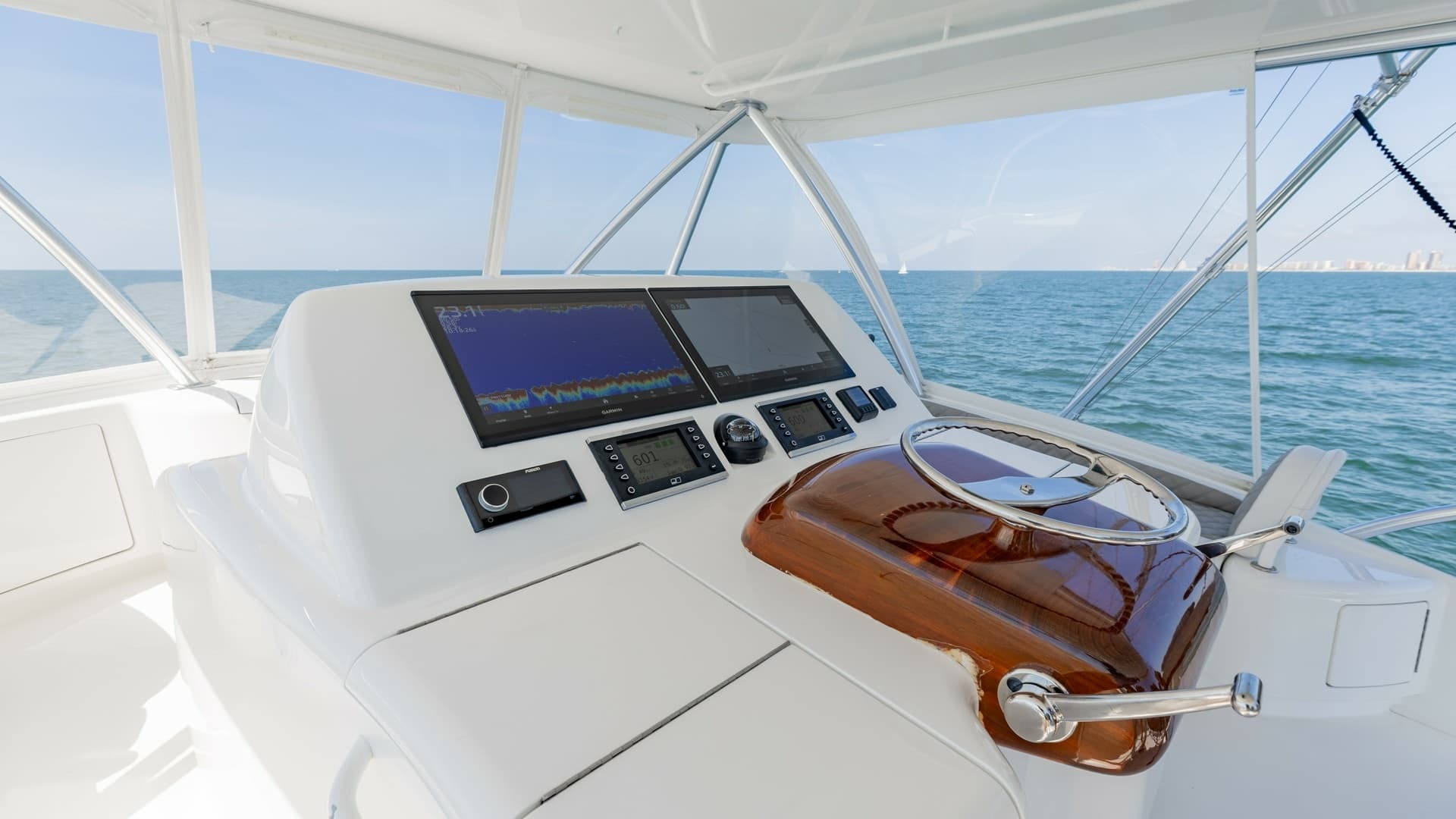Flybridge Helm Station with Electronics