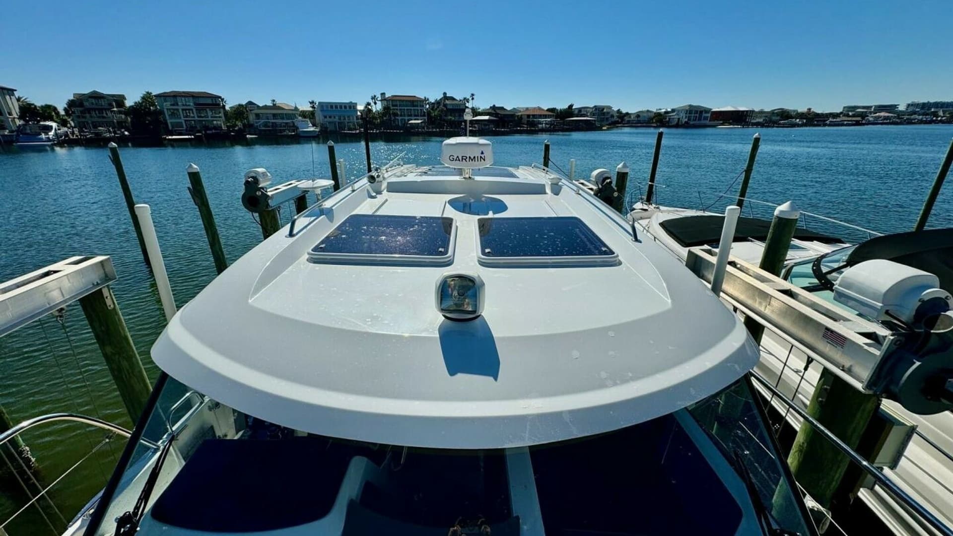 Flybridge Roof with Solar Panels