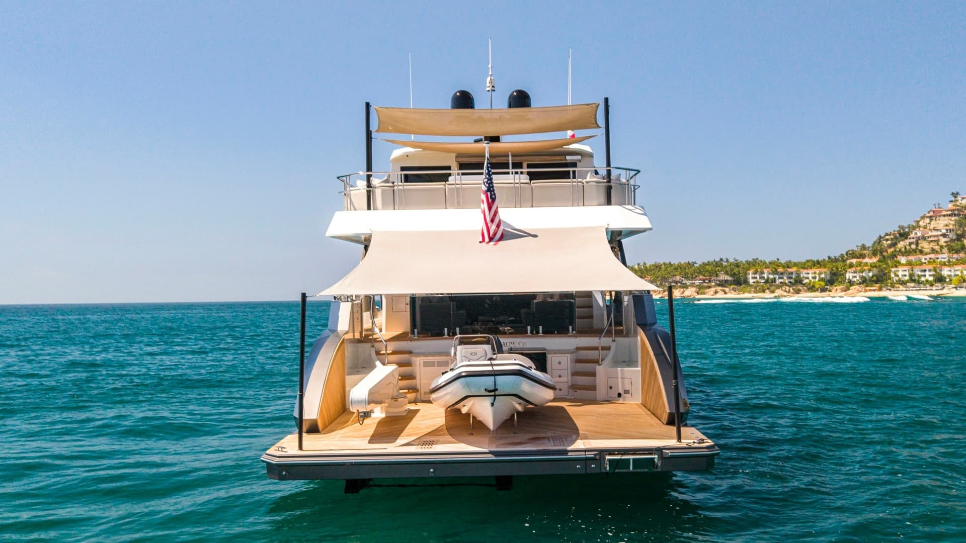 Aft Deck with Tender Garage