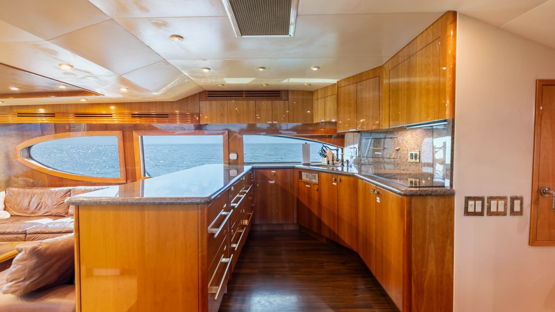 2007 Hatteras 68 Convertible- KEMOSABE- Galley