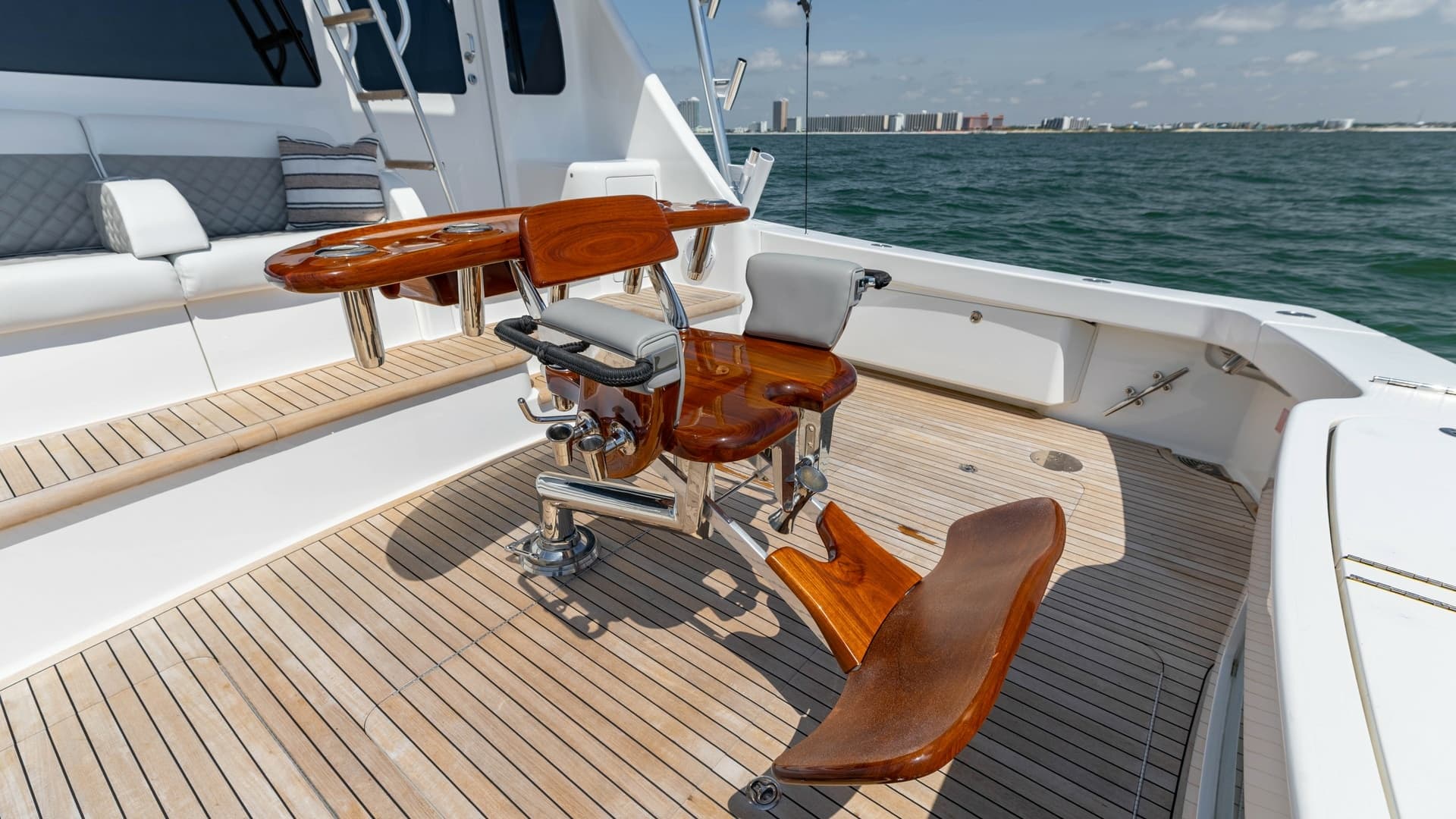 Spacious Teak Cockpit with Fighting Chair