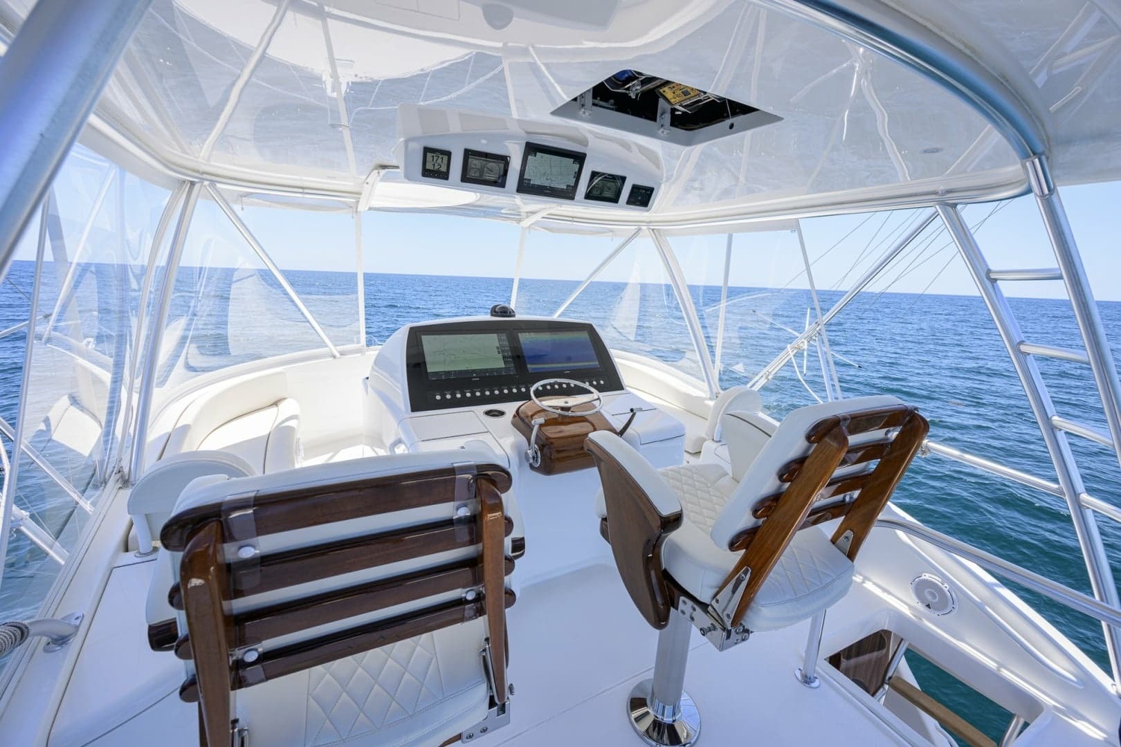 Viking 54 - Dog House - Flybridge - Helm Seats and Electronics