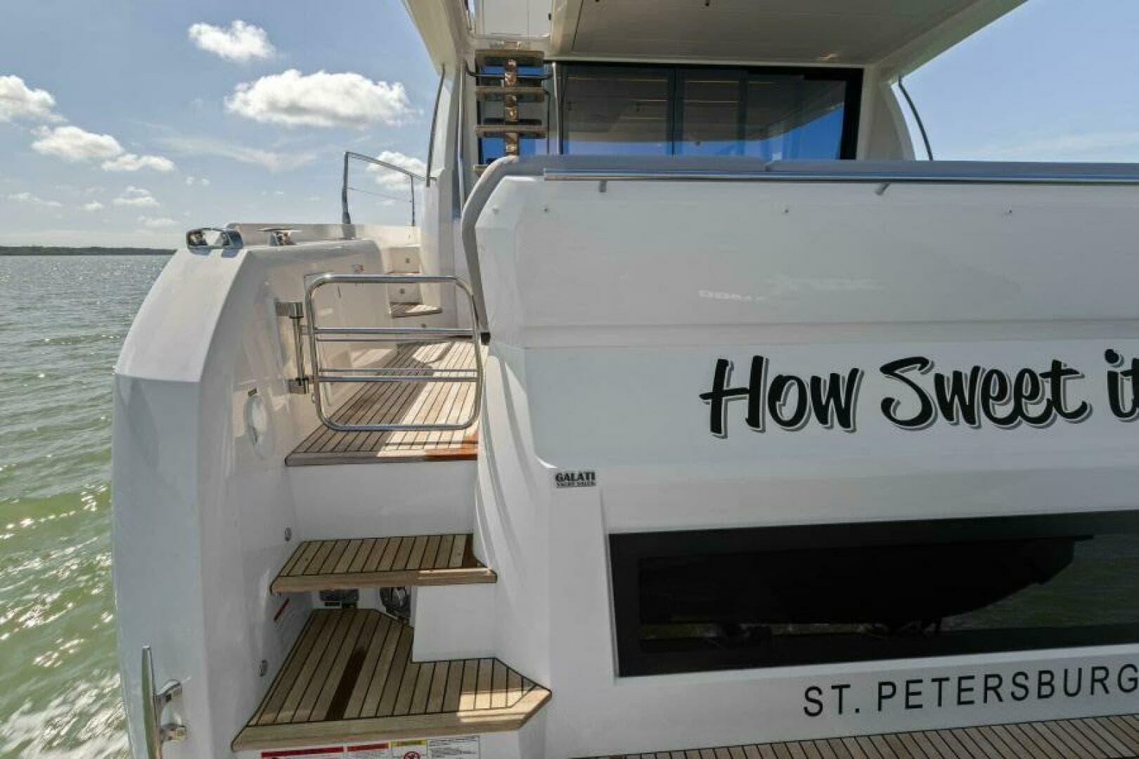 2022 59 Prestige Flybridge - How Sweet It Its - Swim Platform