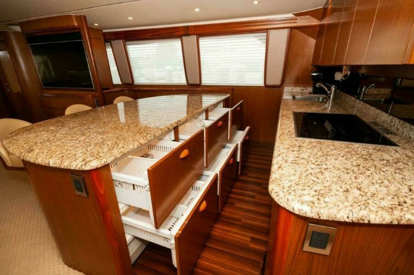 2012 76 Viking Sky Bridge Barefoot Drive Galley (4)
