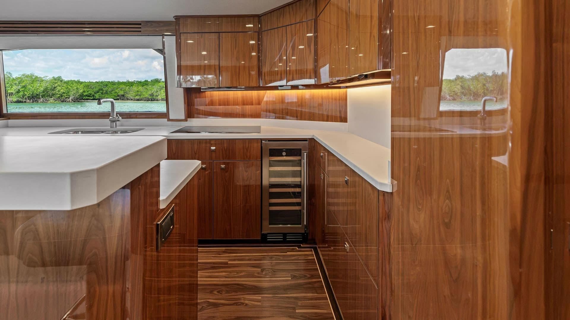 2016 Viking 80 Enclosed Bridge- FRIGATE- Galley
