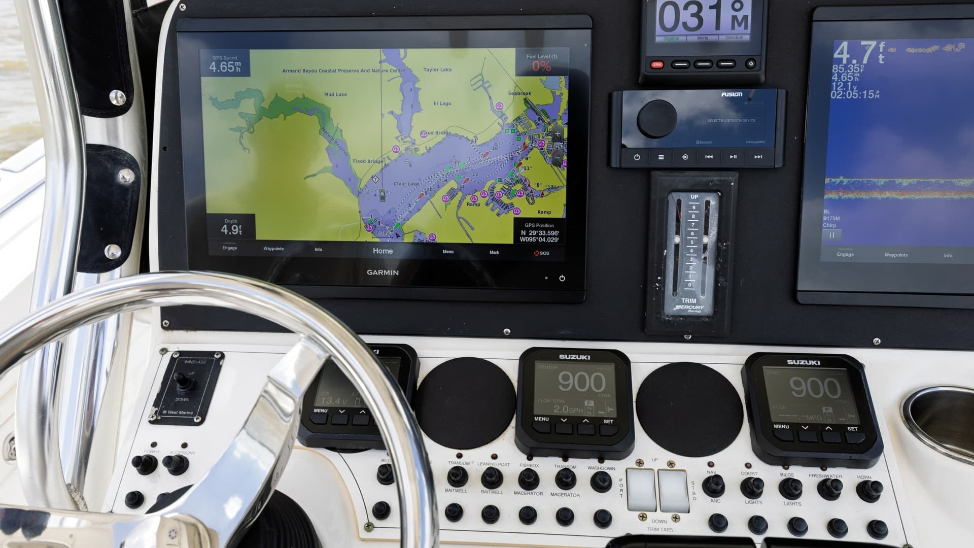 Helm Station with Navigation Screens