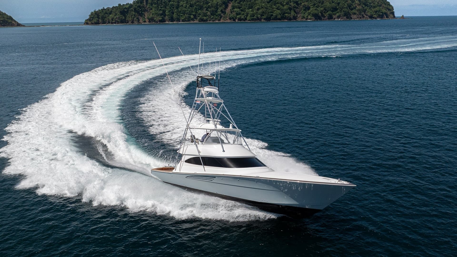 Viking 64 Convertible Cruising at Speed