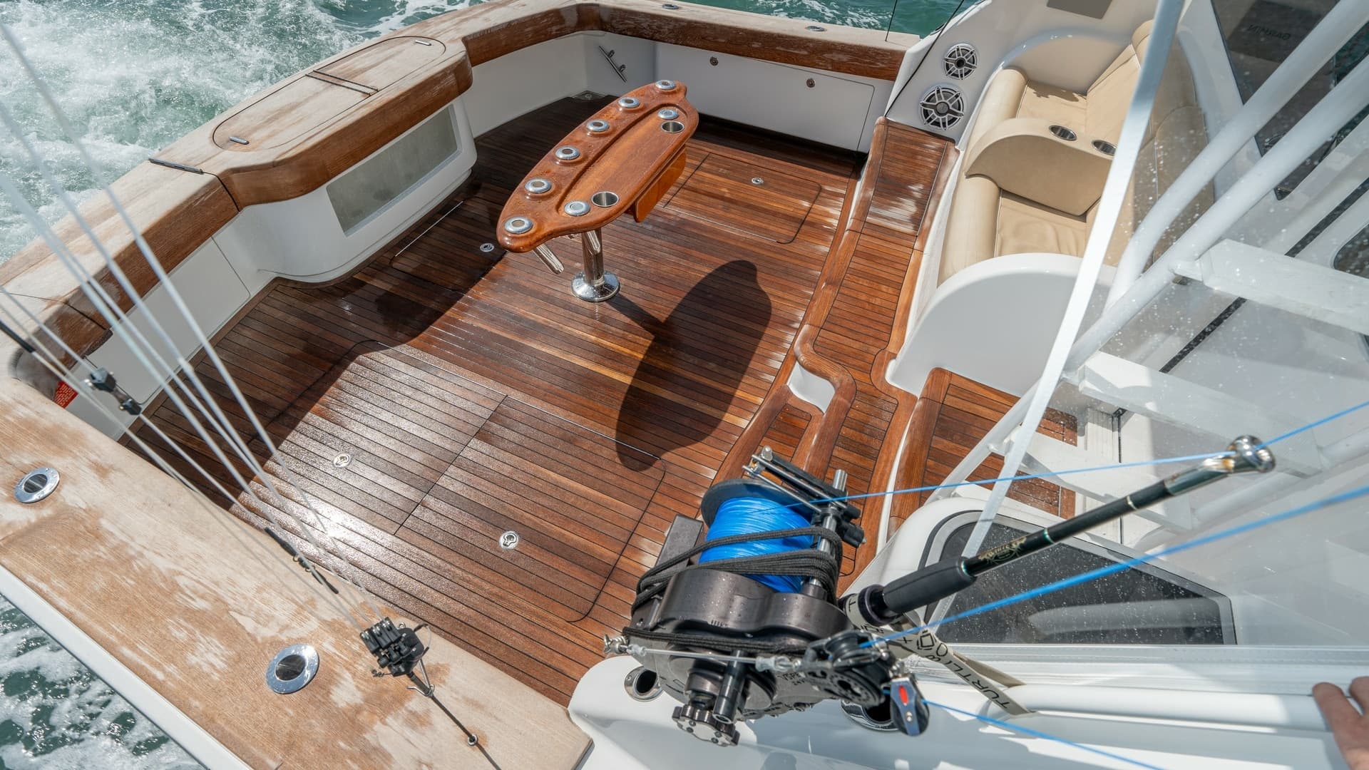 Spacious Teak Cockpit with Seating